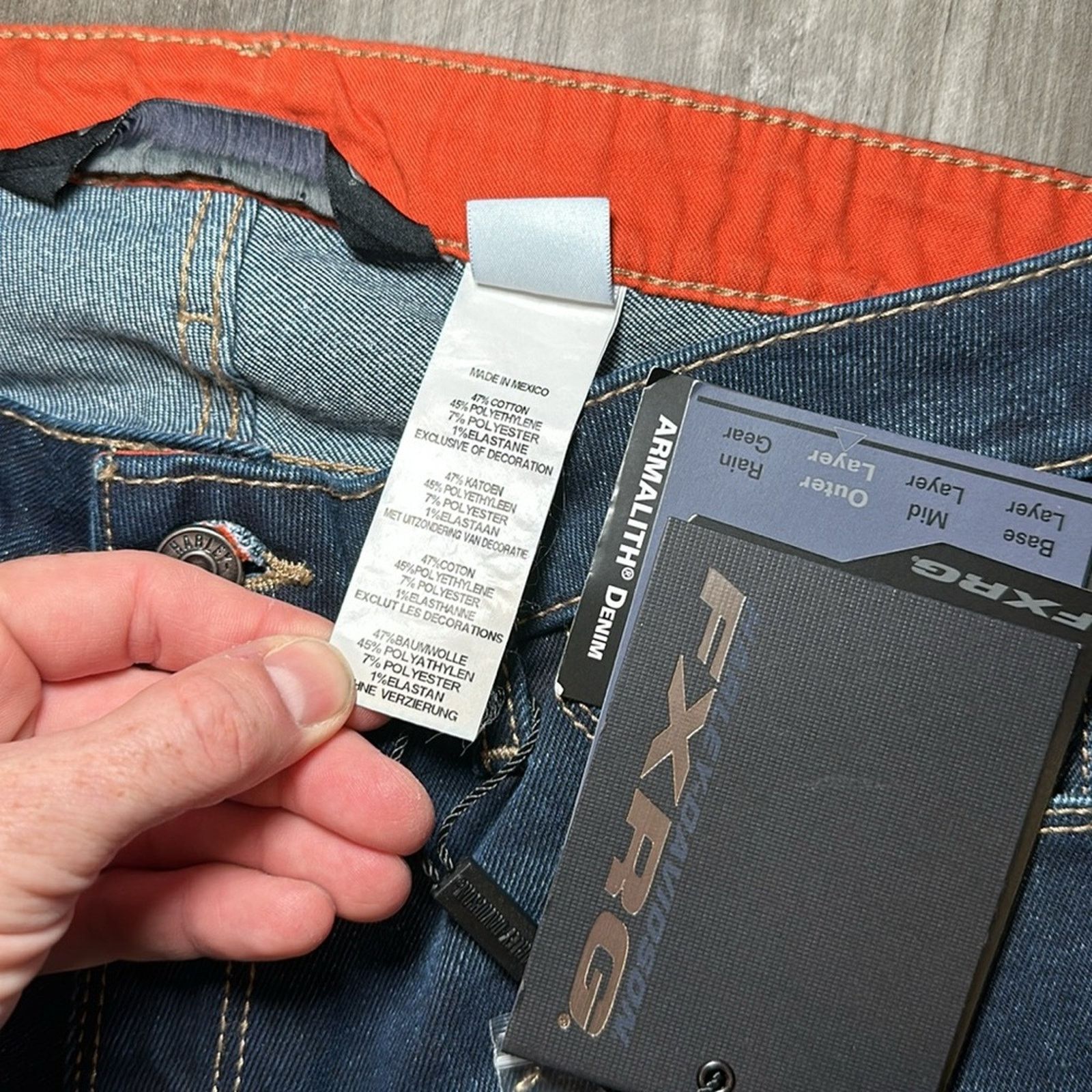Harley Davidson Harley-Davidson FXRG Armalith Jeans - 29 Size 29" - 7 Thumbnail