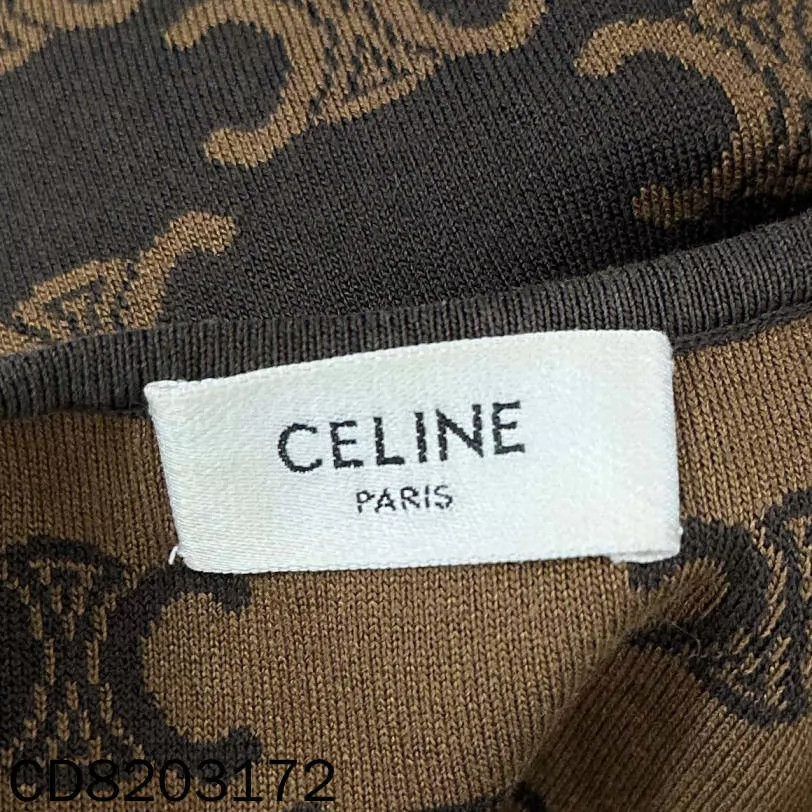 Celine CELINE Brown All-Over Triumph Print Cami Dress Size S Size S / US 4 / IT 40 - 4 Thumbnail