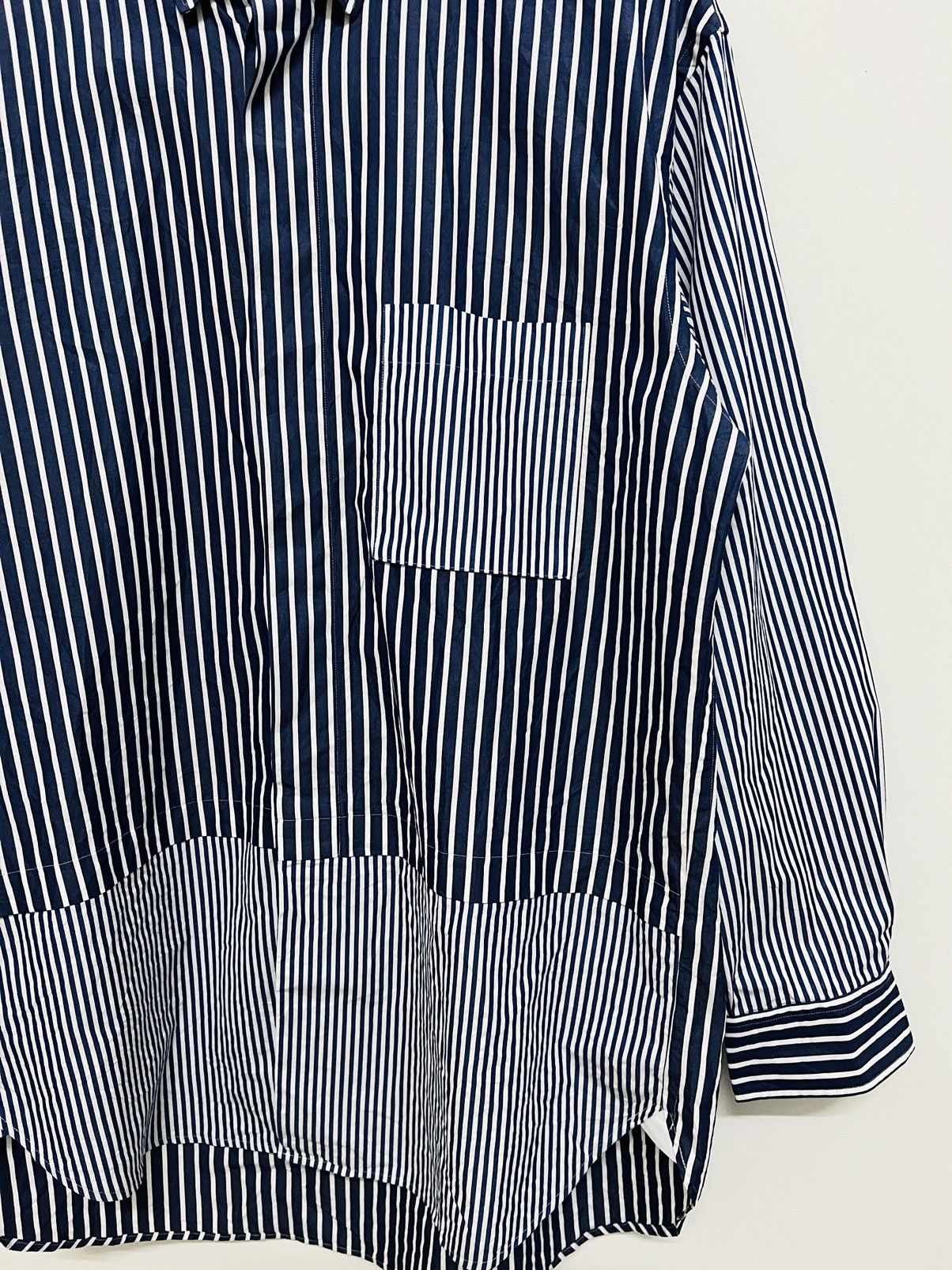 Jil Sander × Uniqlo Jil Sander X Ut +J Oversized Striped Shirt Size US L / EU 52-54 / 3 - 3 Thumbnail