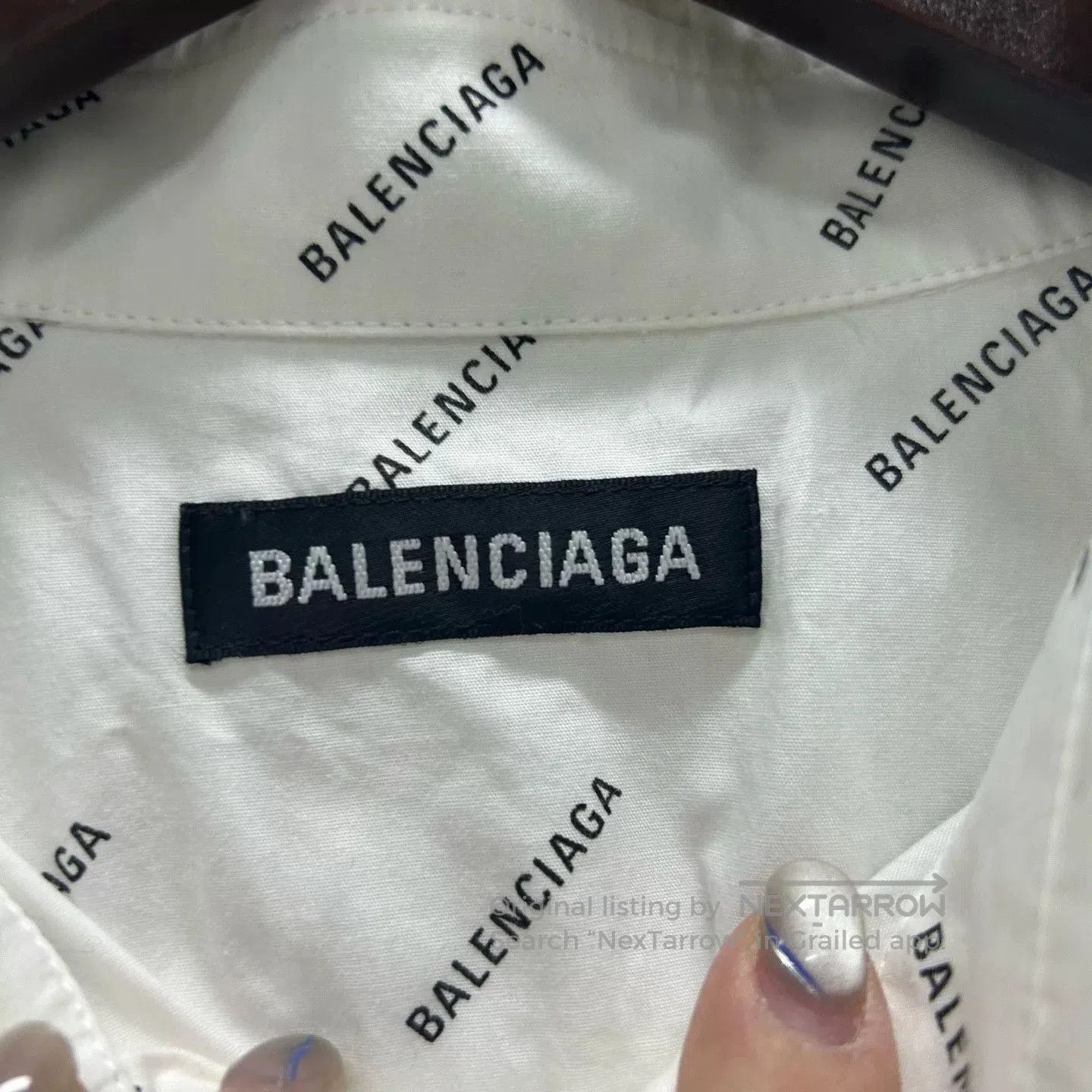Balenciaga Balenciaga Logo Print Shirt Size 37. Size US S / EU 44-46 / 1 - 3 Thumbnail