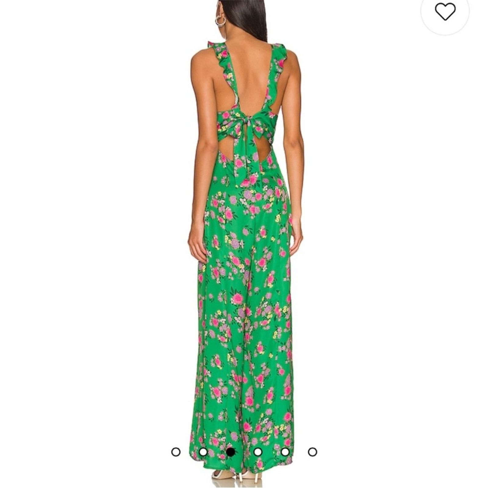 REVOLVE RESA Jilly Jumpsuit in Green Floral S Size 26" / US 2 / IT 38 - 3 Thumbnail