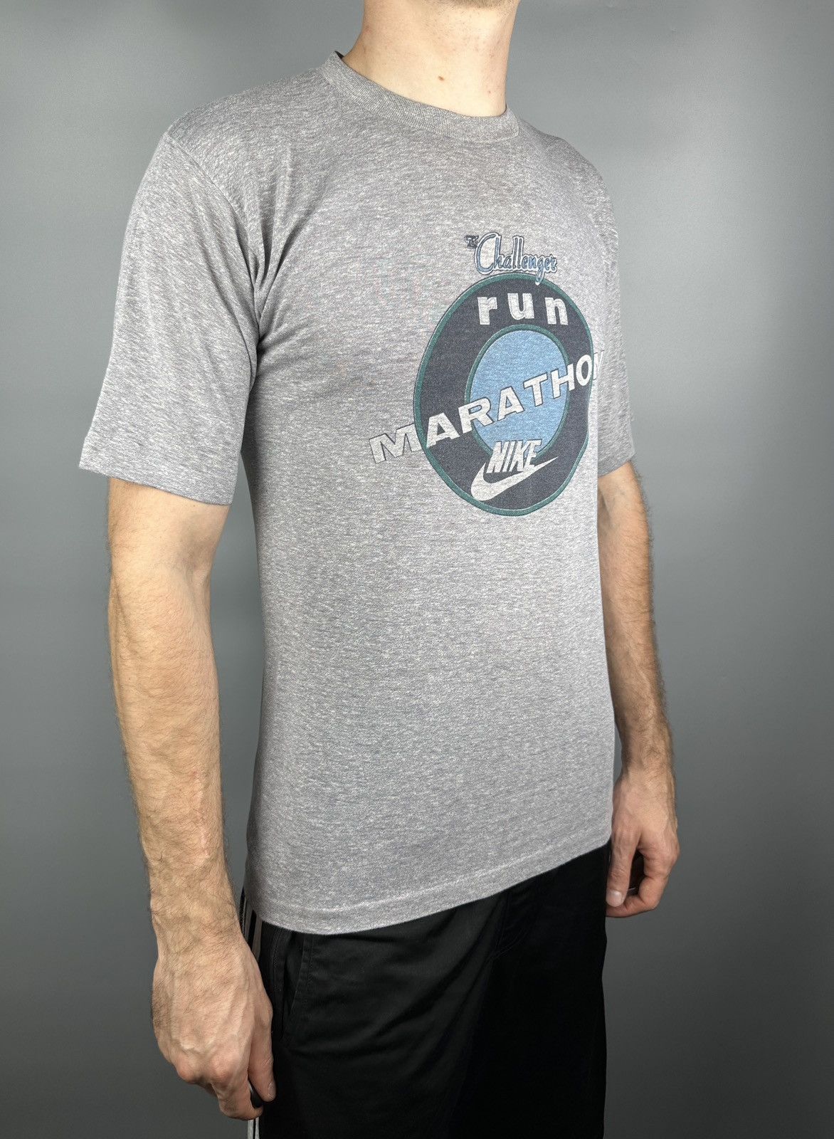 Nike 80s Vintage Nike The Challenger Run Marathon T Shirt Tee 90s Size US M / EU 48-50 / 2 - 13 Thumbnail