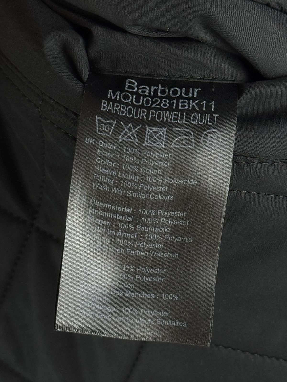 Barbour Barbour Powell Quilt Jacket Black Diamond Quilted Jacket Size US M / EU 48-50 / 2 - 14 Thumbnail