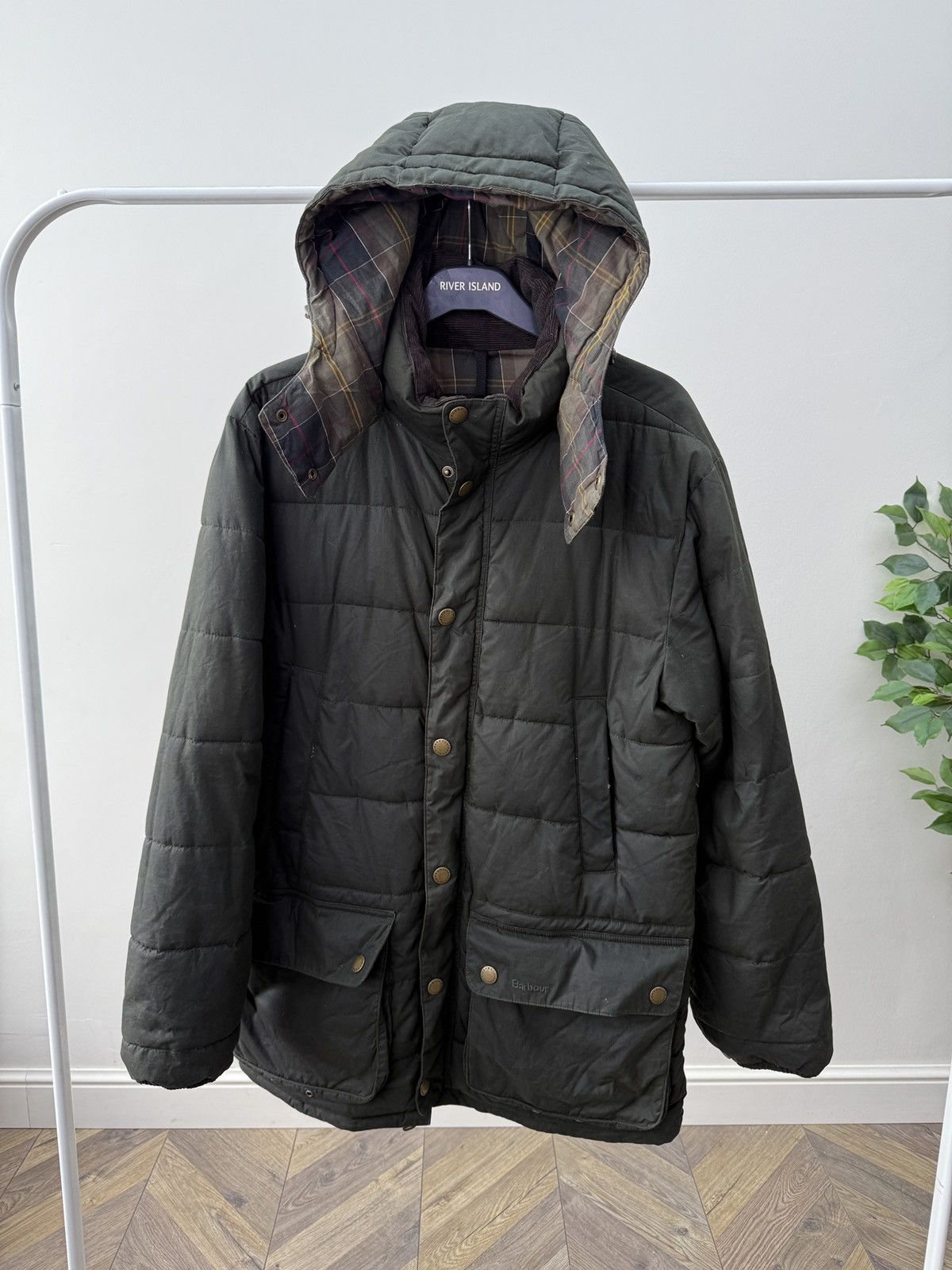 Barbour Vintage Barbour Hemmingford Wax Waterproof Puffer Jacket Size US M / EU 48-50 / 2 - 1 Thumbnail