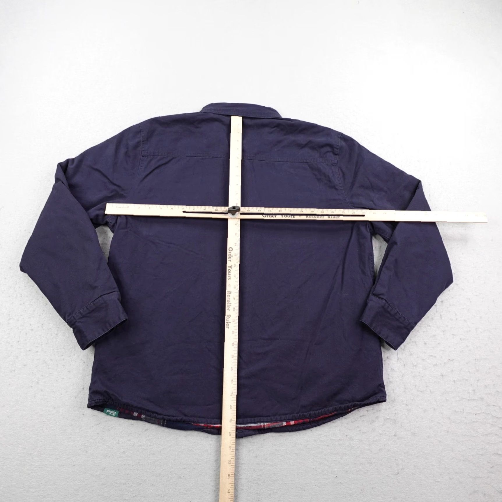 Vintage Woolrich Jacket Mens XL Blue Flannel Lined Quilted Shirt Shacket Green Label Size US XL / EU 56 / 4 - 6 Thumbnail