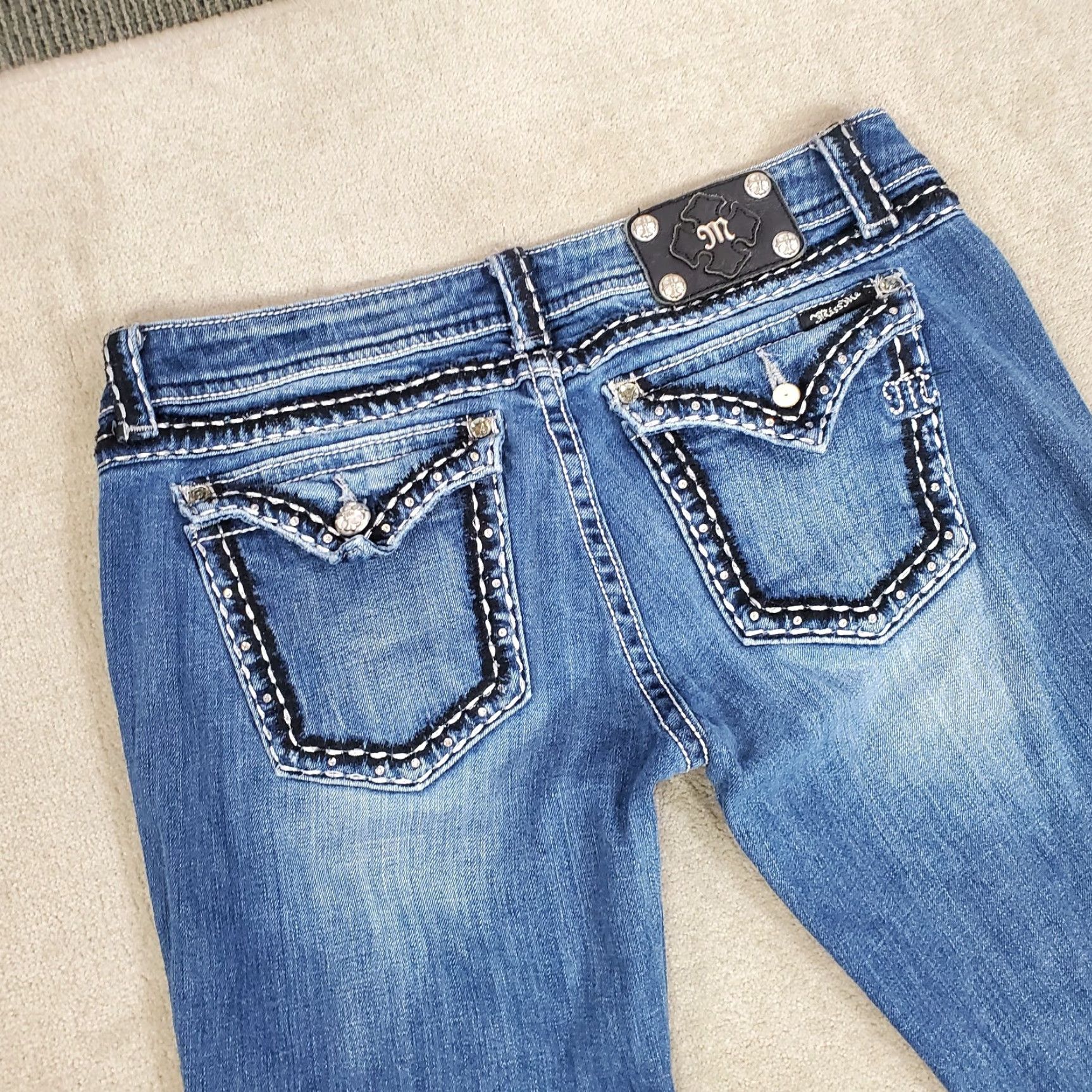 Miss Me **Miss Me Jeans Womens Blue Flare Faded Denim Designer Pockets** User: Miss Me Jeans Womens Blue Flare Faded Denim Designer Pockets * Size 24" / US 00 / IT 34 - 2 Thumbnail