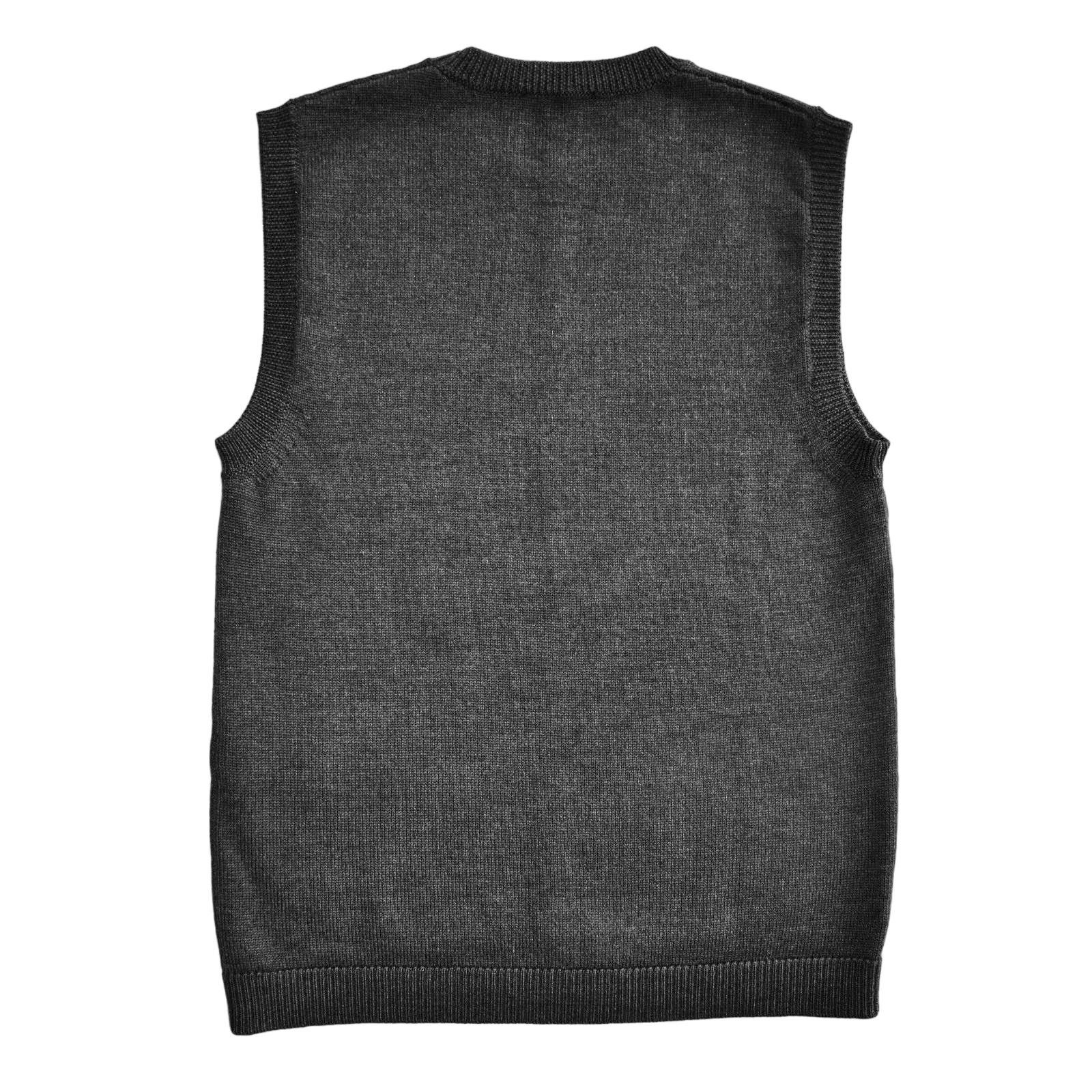 Fendi FENDI Dark Grey Wool Knit W/Logo Crewneck Sweater Vest Sz 46 Size US S / EU 44-46 / 1 - 2 Thumbnail