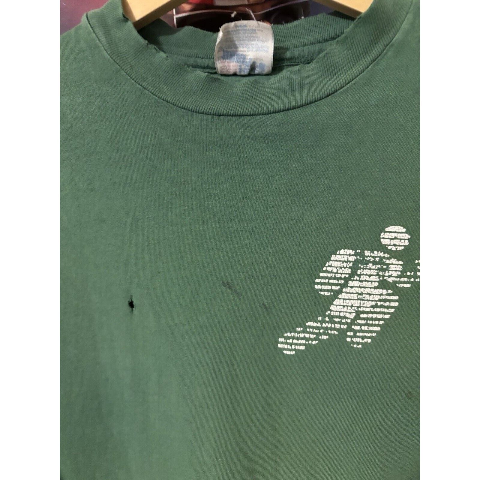 Other vintage shredded faded single stitched 80s green L shirt Size US L / EU 52-54 / 3 - 7 Thumbnail