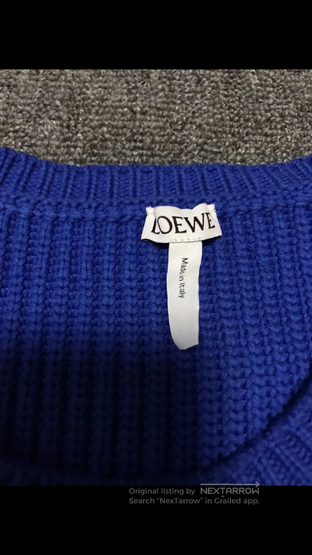 Loewe Loewe Blue Black Striped Sweater XL. Size US XL / EU 56 / 4 - 2 Thumbnail