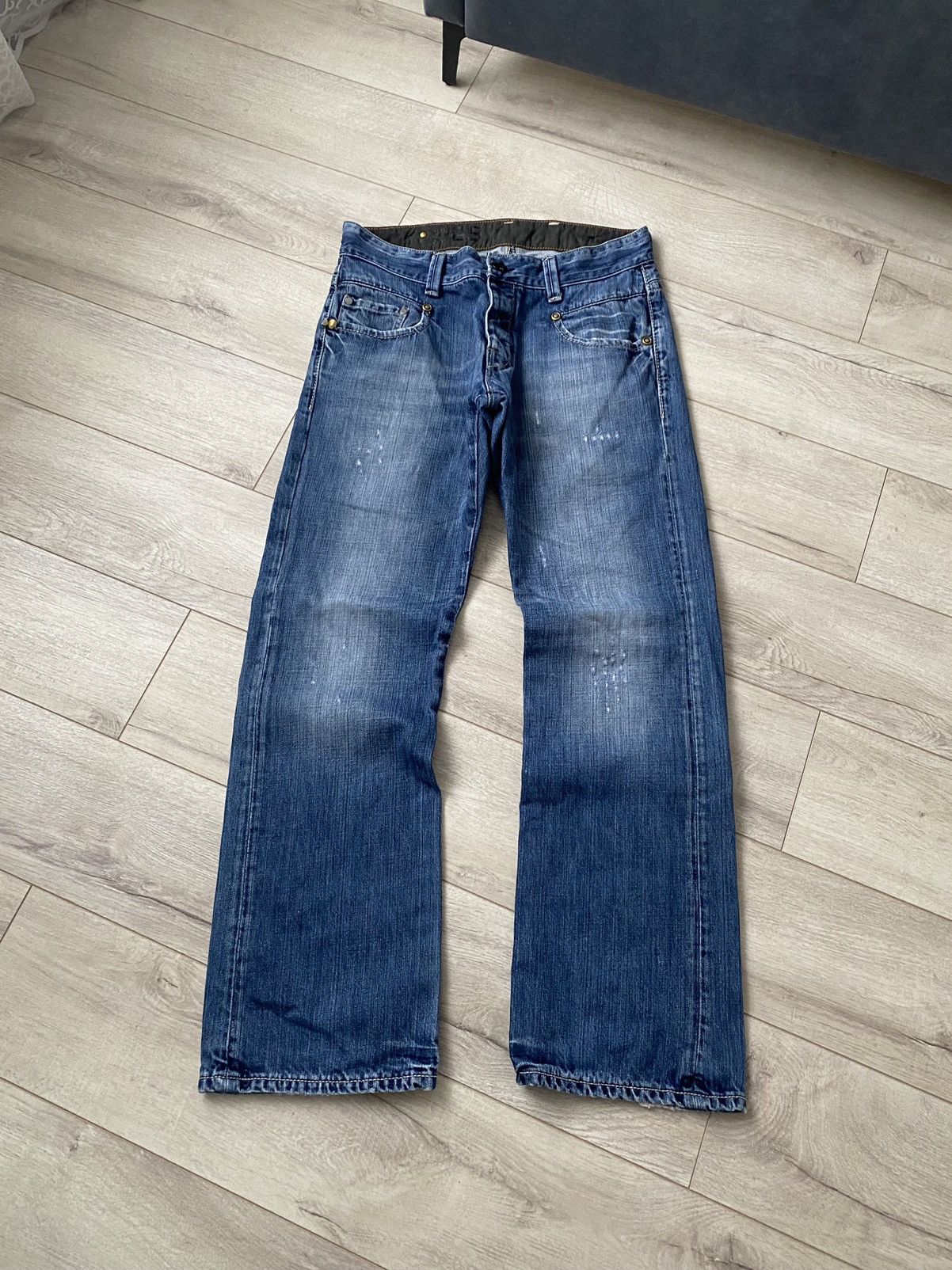 If Six Was Nine Vintage G-Star Bootcut Japan Style Denim Jeans Y2K Faded Size US 34 / EU 50 - 6 Thumbnail