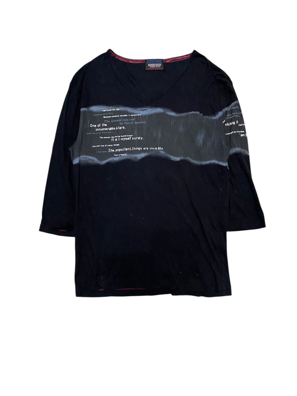 5351 POUR LES HOMMES 2000s Nicole Club for Men shadow POEM shirt Size US M / EU 48-50 / 2 - 1 Thumbnail
