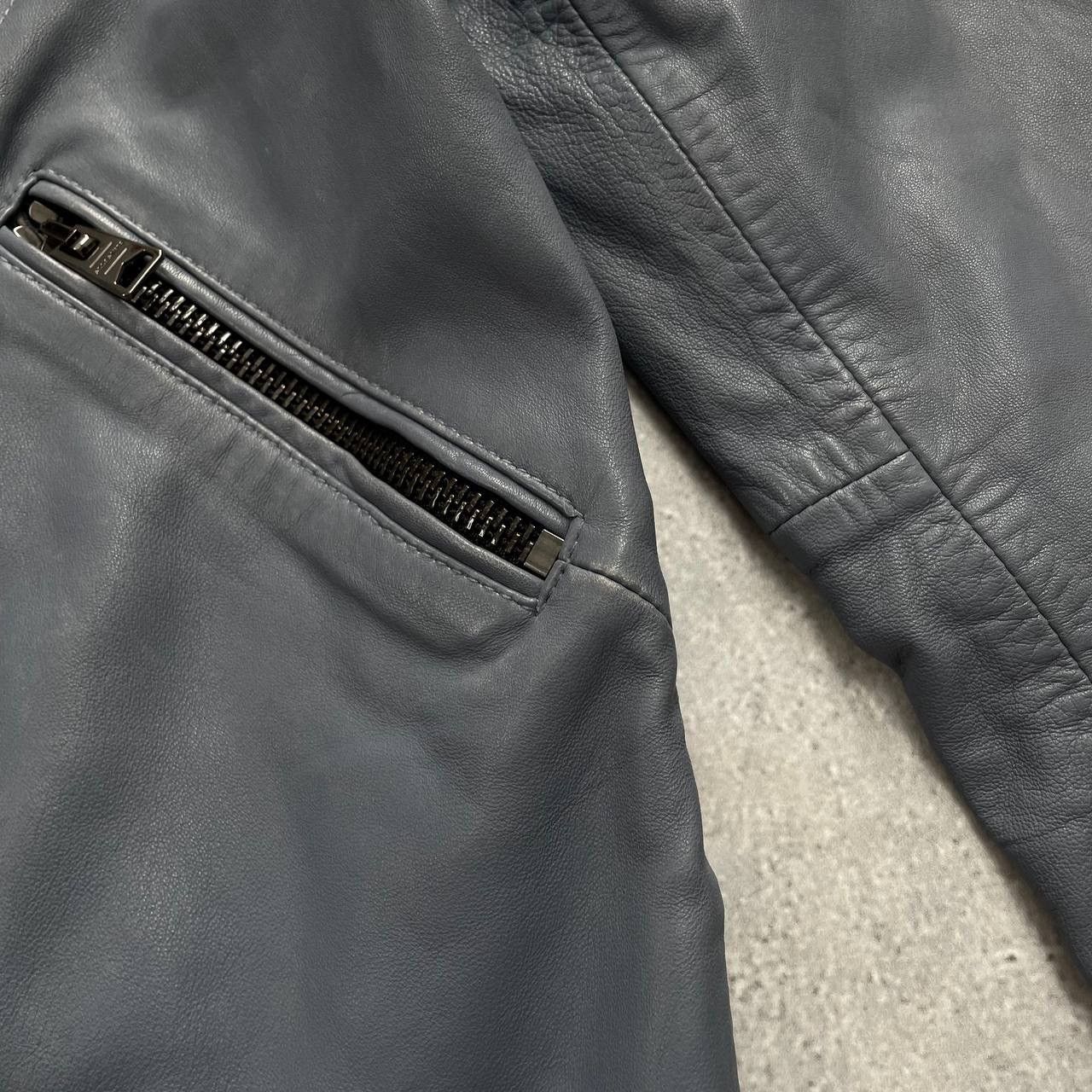 Allsaints Allsaints Fern Biker Leather Jacket Women’s Blue Size EU 38 Size M / US 6-8 / IT 42-44 - 13 Thumbnail