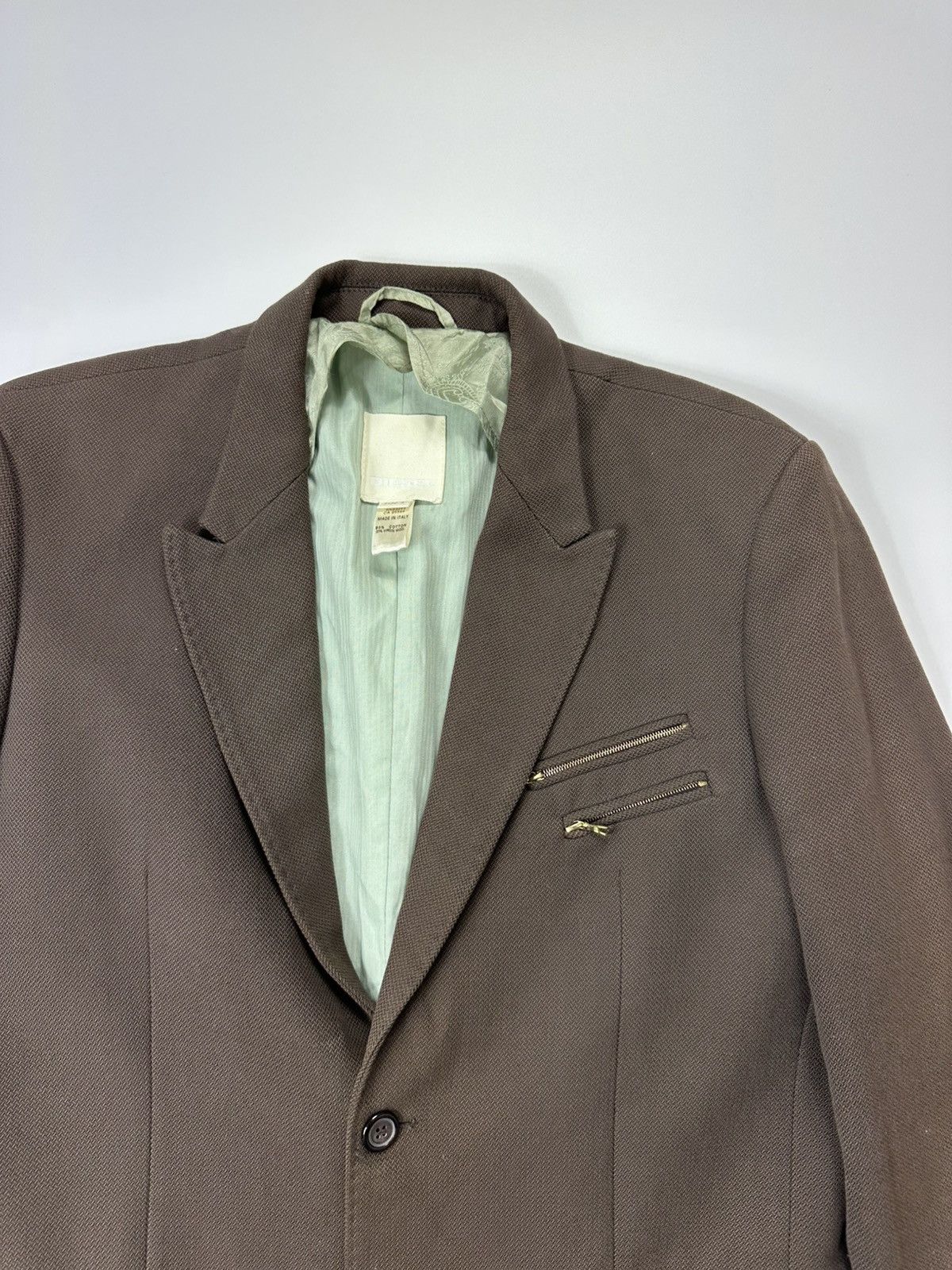 Diesel Diesel Virgin Wool Blazer Made In Italy Brown Size US L / EU 52-54 / 3 - 8 Thumbnail