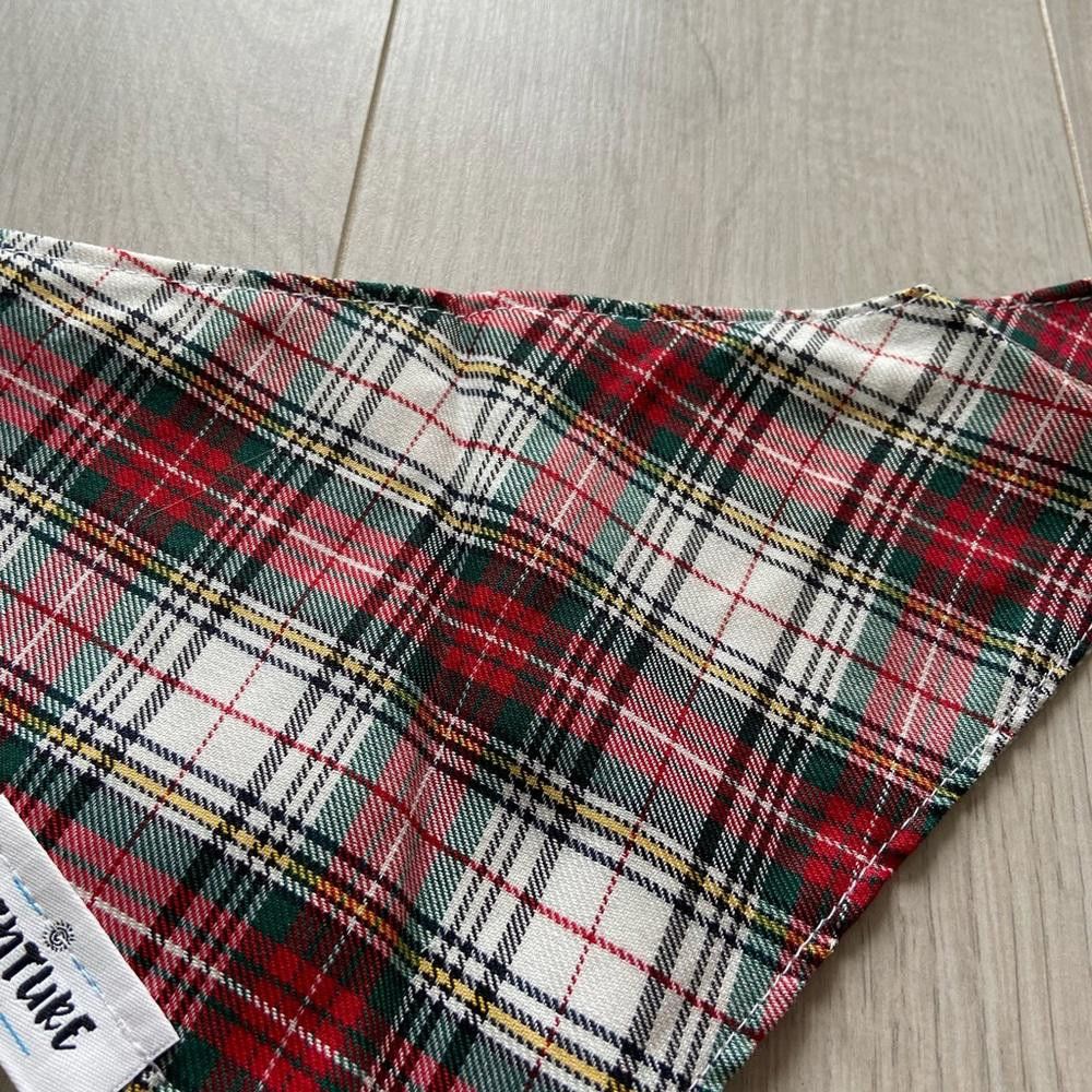 Designer Venture Dog Co Pumpkin and Plaid Dog Bandana Size ONE SIZE - 6 Thumbnail