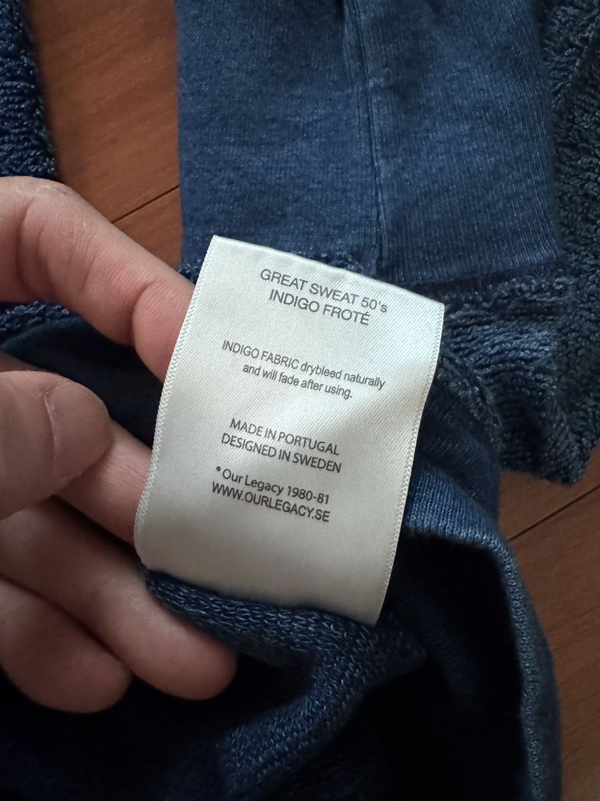 Our Legacy Our Legacy "Great Sweat" Indigo Froté Size US M / EU 48-50 / 2 - 4 Thumbnail