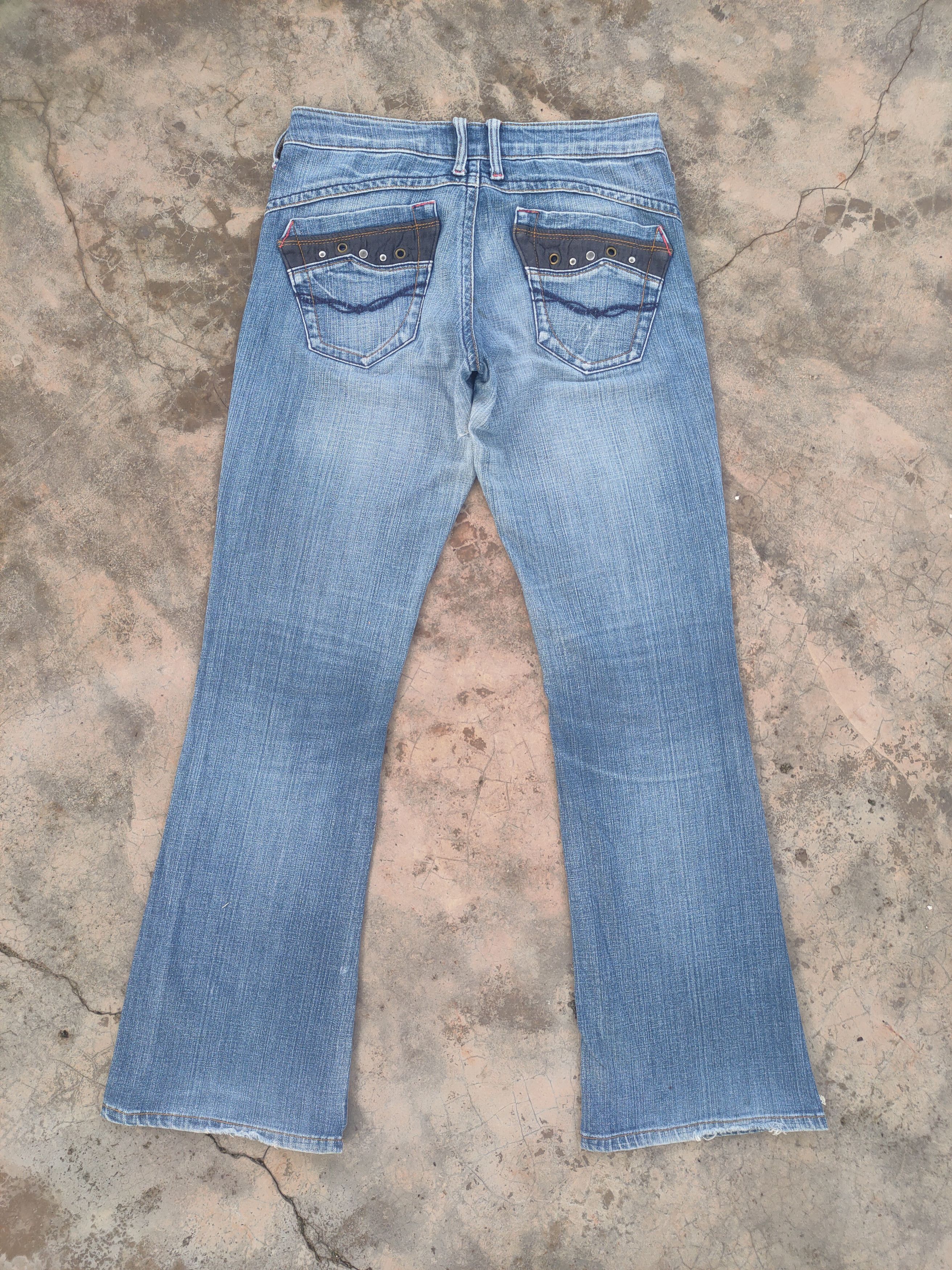 Japanese Brand × Jean × Vintage VINTAGE JAPANESE FLARE FADED DENIM JEANS PANTS Size US 31 - 1 Thumbnail