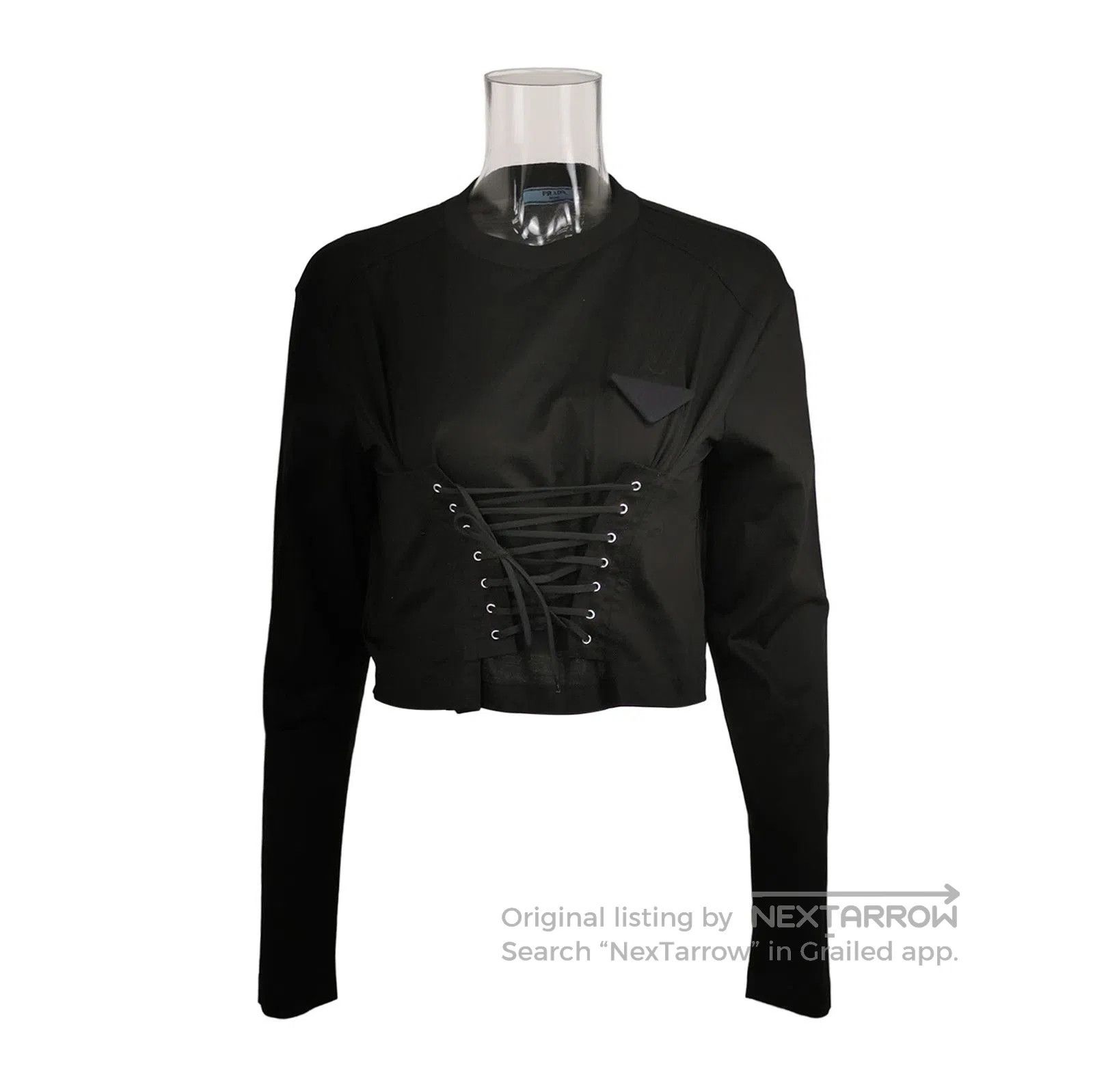 Prada Prada Black Cotton Long Sleeve T. Size XS / US 0-2 / IT 36-38 - 1 Thumbnail