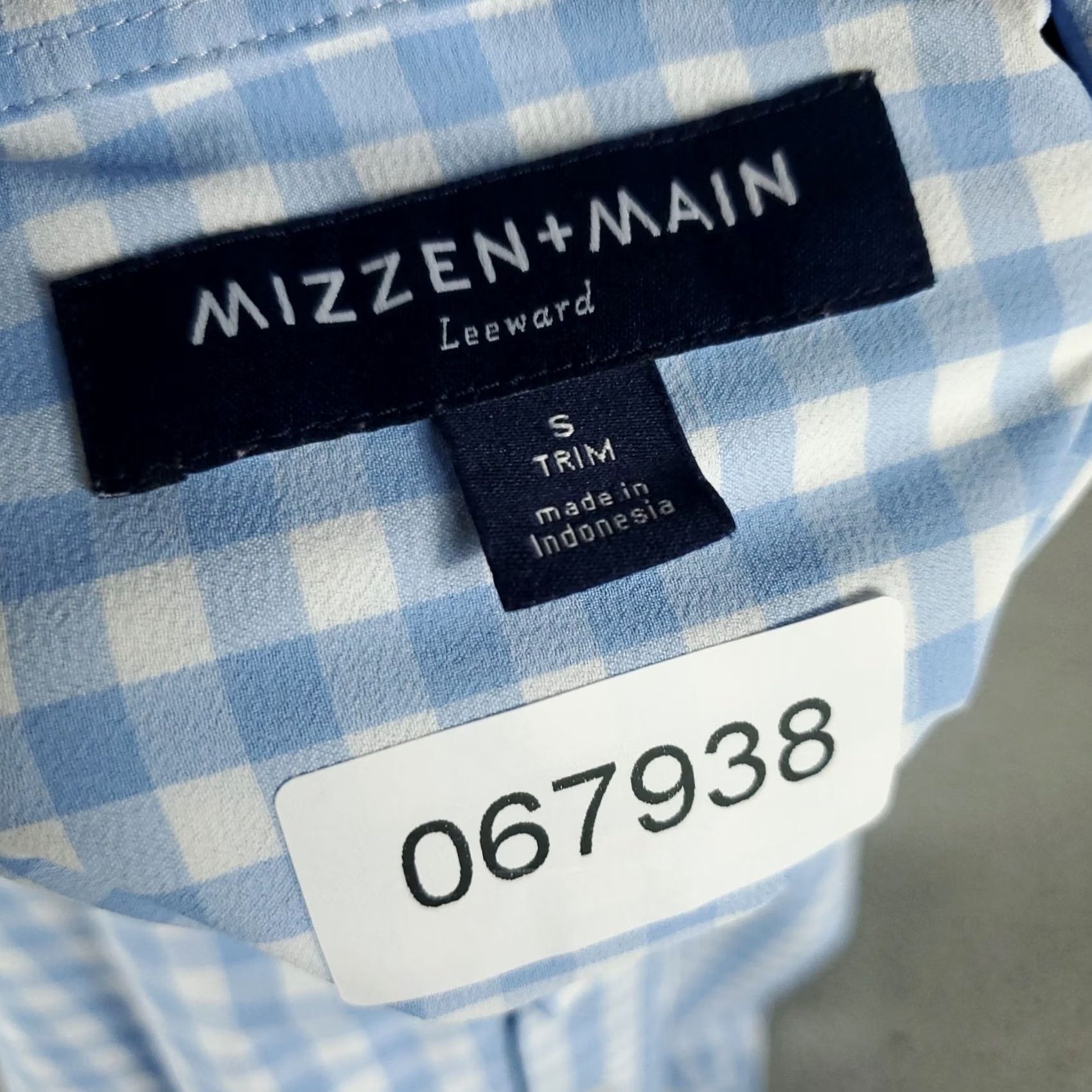 Mizzen+Main Mizzen+Main Shirt Mens Small Blue Plaid Stretch Button Up Long Sleeve Size US S / EU 44-46 / 1 - 7 Thumbnail