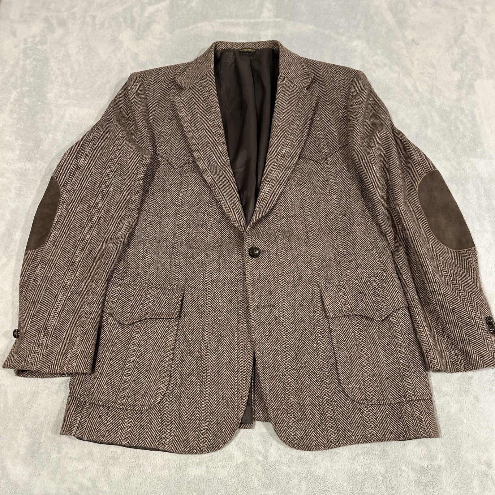 Levi's 80s USA Levis Western Blazer Coat Large Herringbone Size 36R - 1 Thumbnail