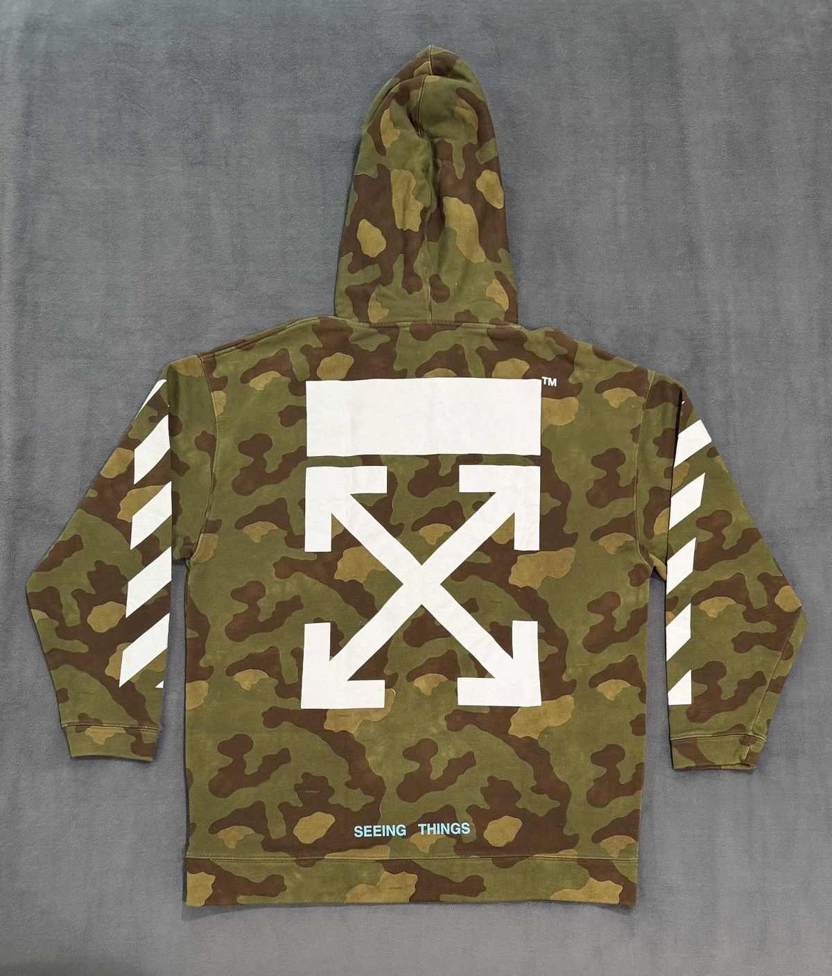 Off-White Off-White Camo "Seeing Things" Oversized Hoodie Virgil Abloh Size US XL / EU 56 / 4 - 7 Thumbnail