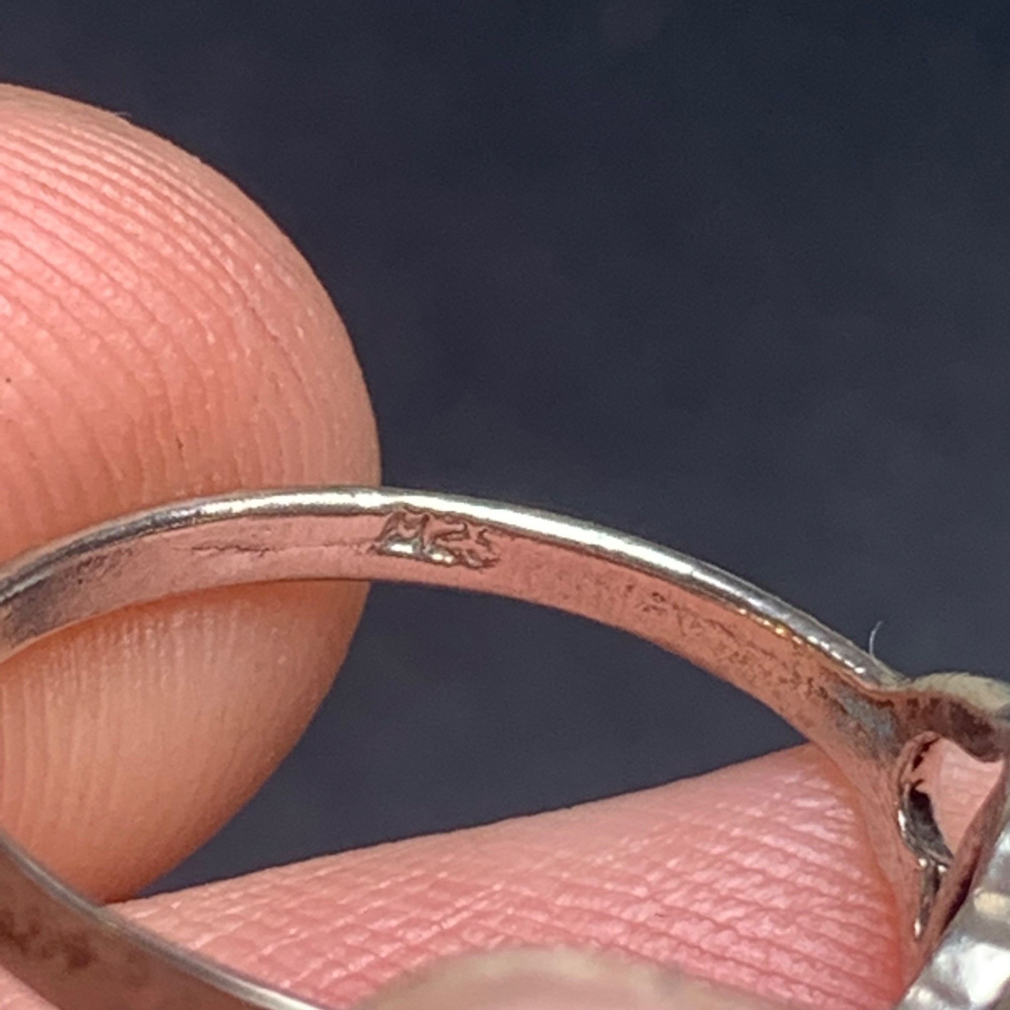 Vintage VTG Sterling Silver 925 Double Interlocking Heart Ring 7mm W Size ONE SIZE - 6 Thumbnail