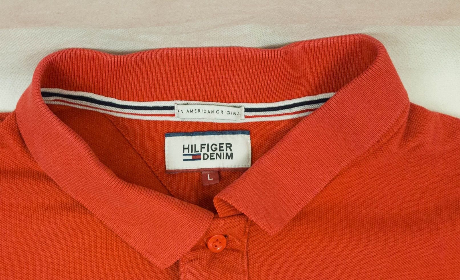 Tommy Hilfiger Hilfiger Denim mens polo top cotton size M ( LABEL L) gc Size US M / EU 48-50 / 2 - 5 Thumbnail