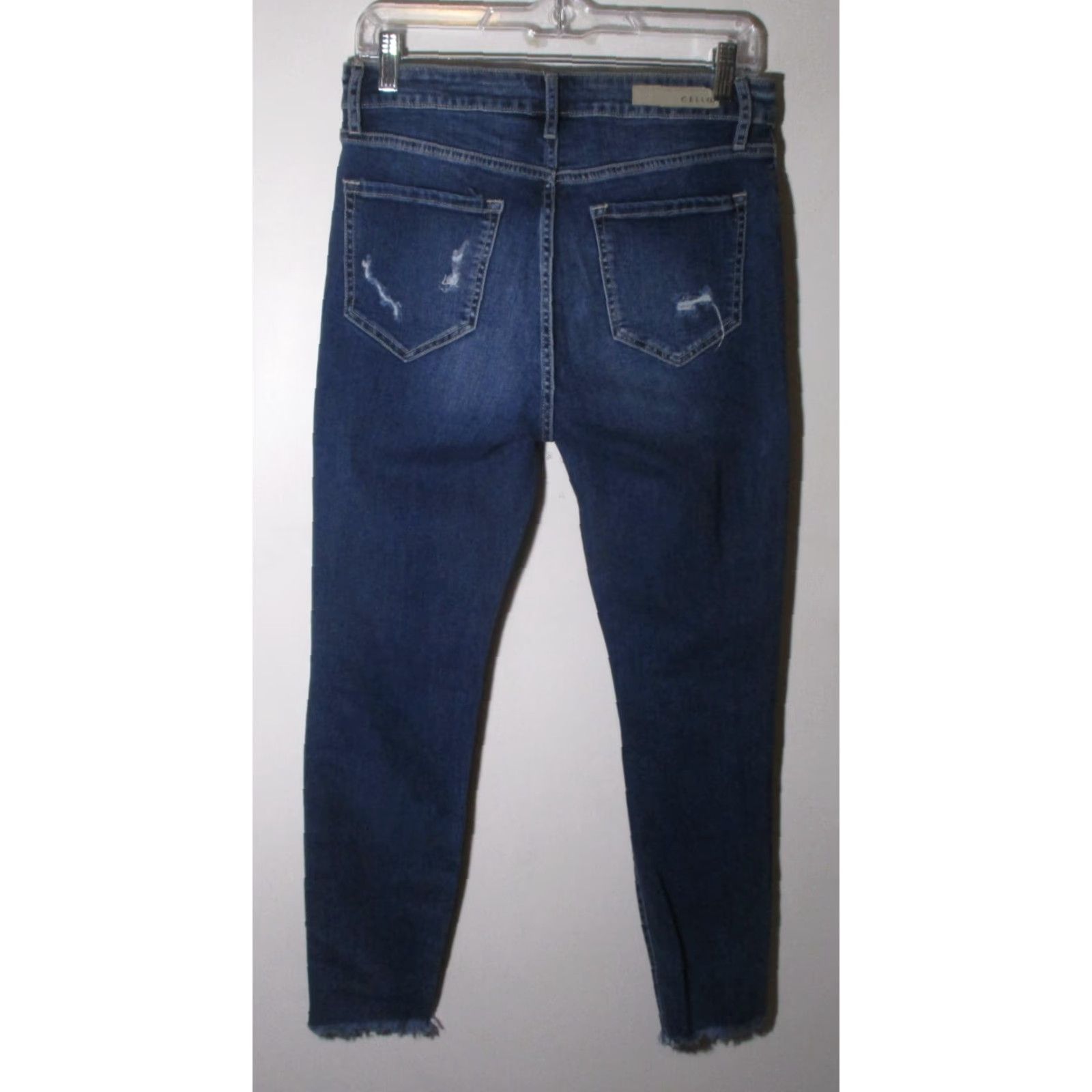 Denime VINTAGE CELLO Blue Distressed Denim Jeans 9 NWOT Size 26" / US 2 / IT 38 - 3 Thumbnail
