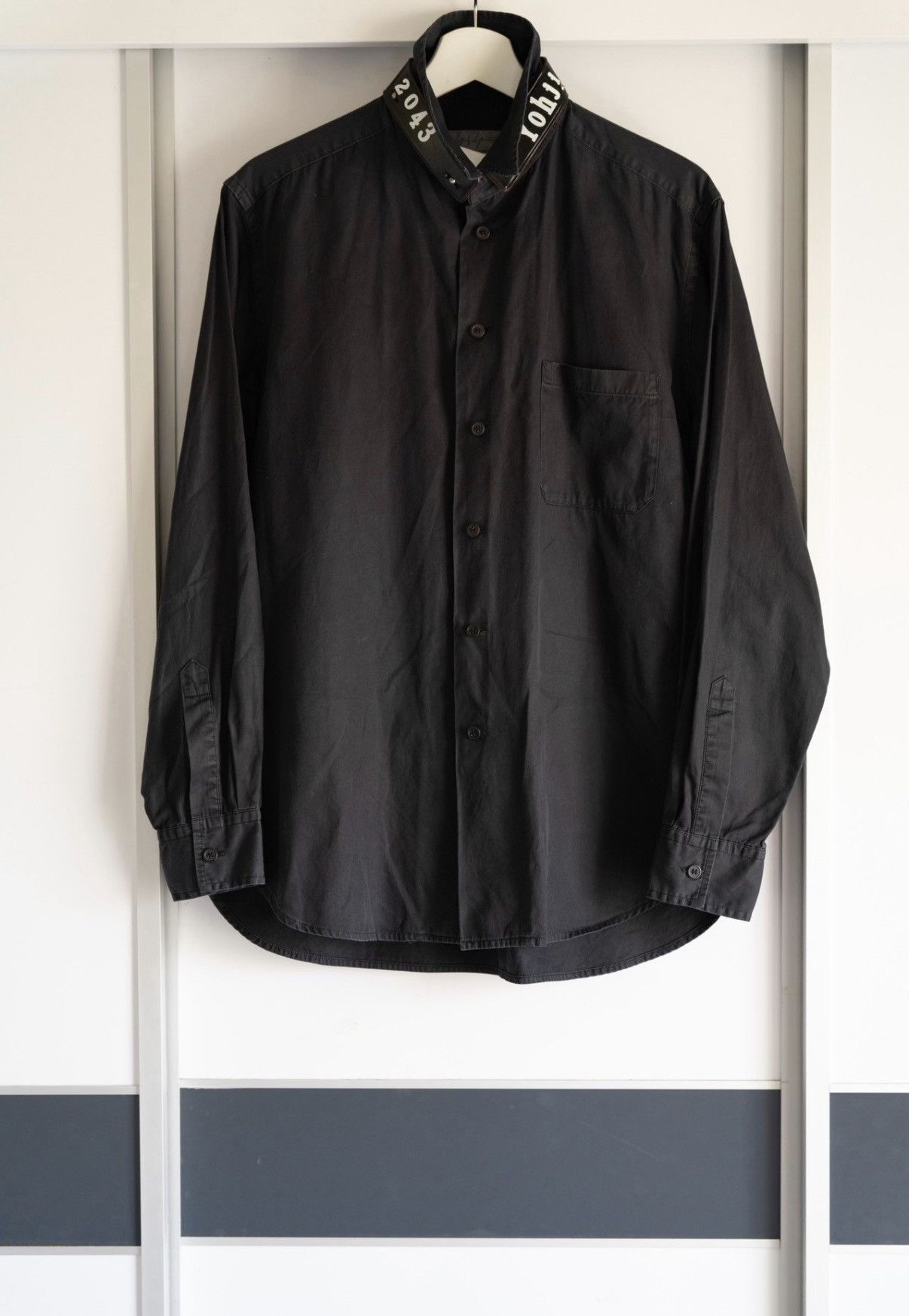 Yohji Yamamoto Yohji Yamamoto 08aw Century Leather Collar Shirt K4 Size US M / EU 48-50 / 2 - 1 Thumbnail