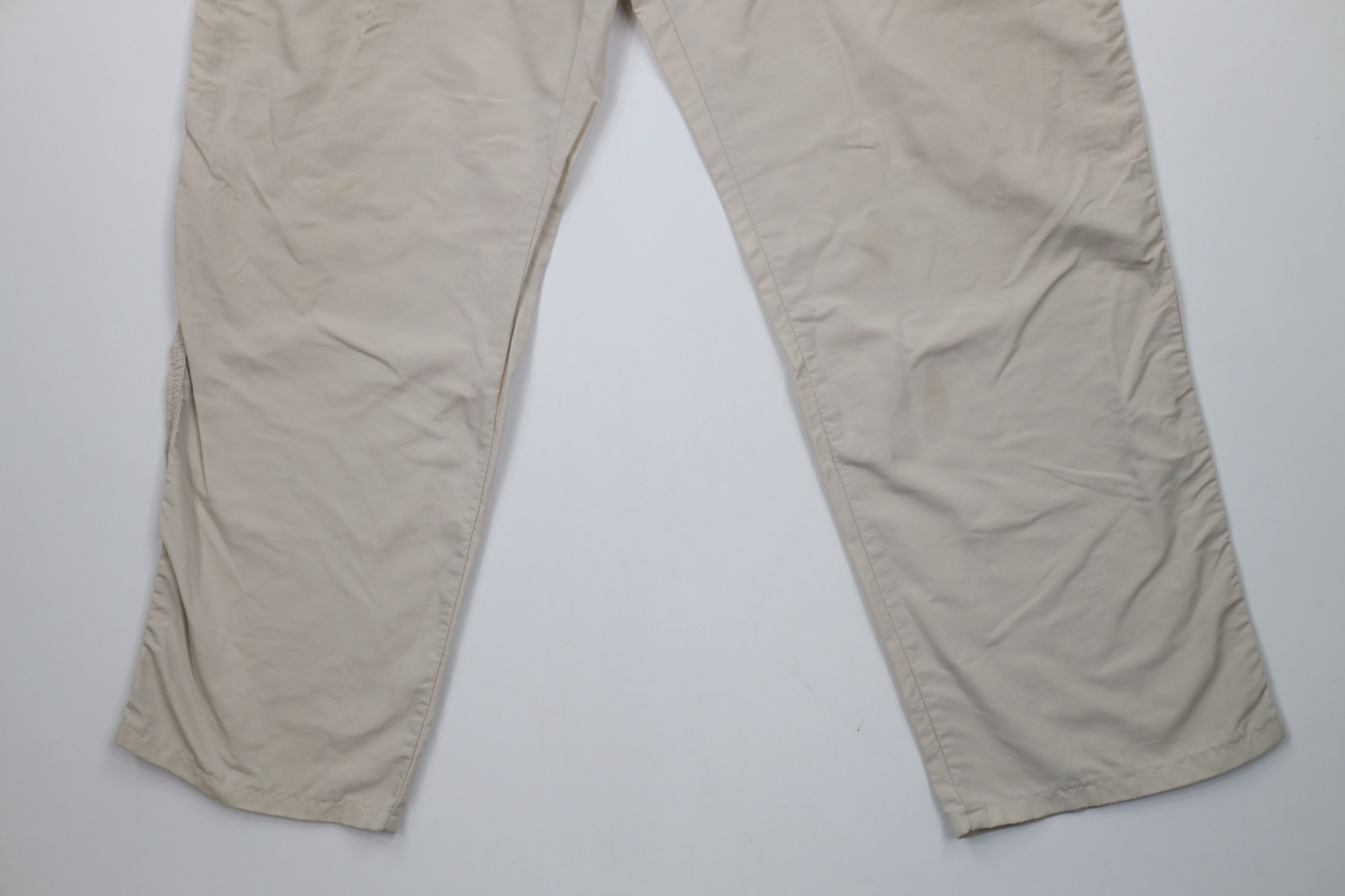 Lands' End × Vintage Vintage 90s Lands End Wide Leg Windbreaker Pants Beige USA Size 38" / US 16 / IT 52 - 4 Thumbnail