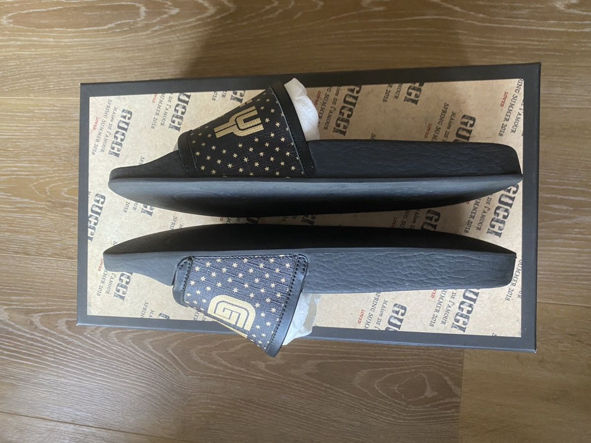 Gucci Gucci slide ‘guccy’ logo black Size US 7.5 / EU 40-41 - 2 Thumbnail