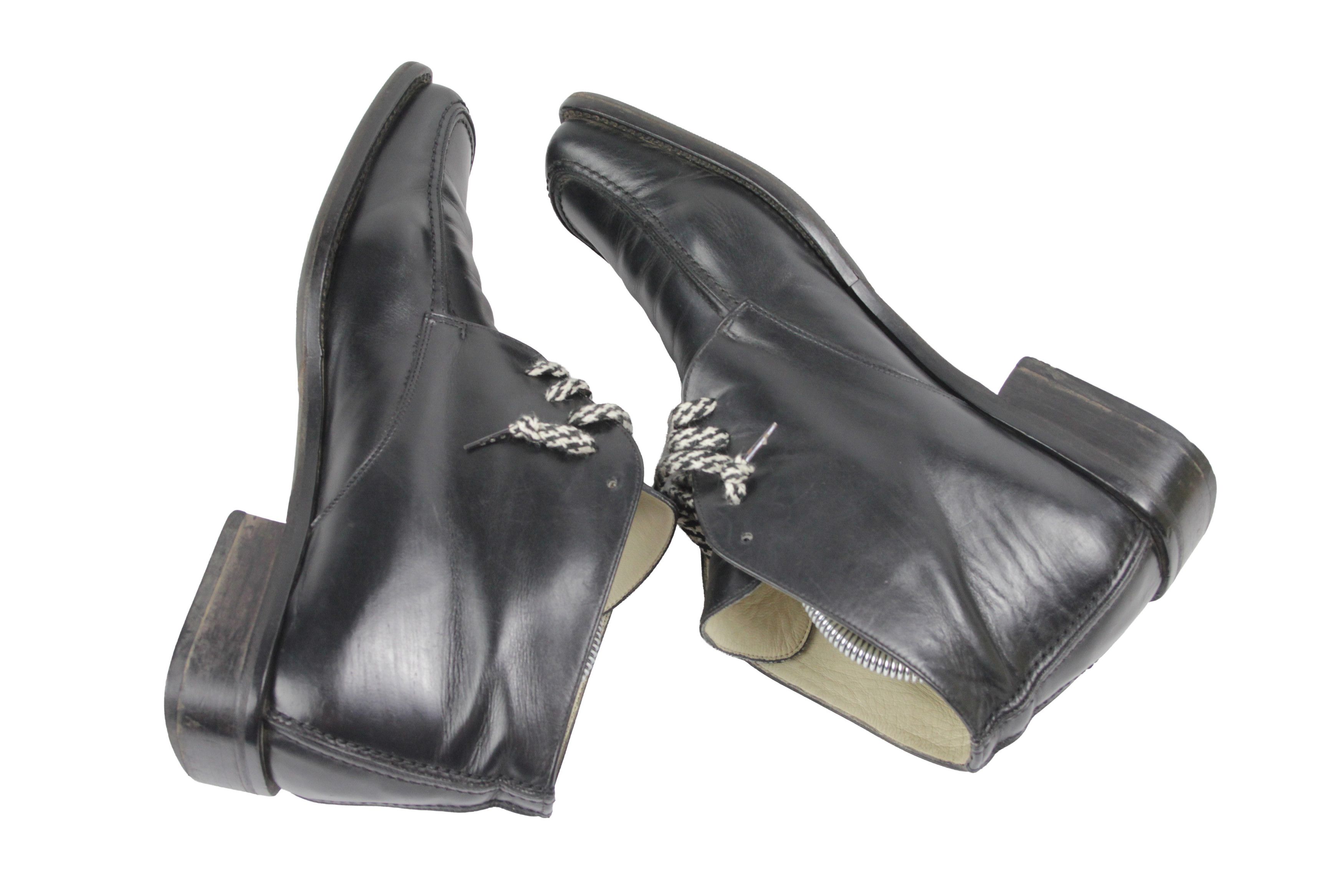 Hugo Boss 00S Square Toe Avant Garde Y2K Boots Vintage Size US 10 / IT 40 - 9 Thumbnail