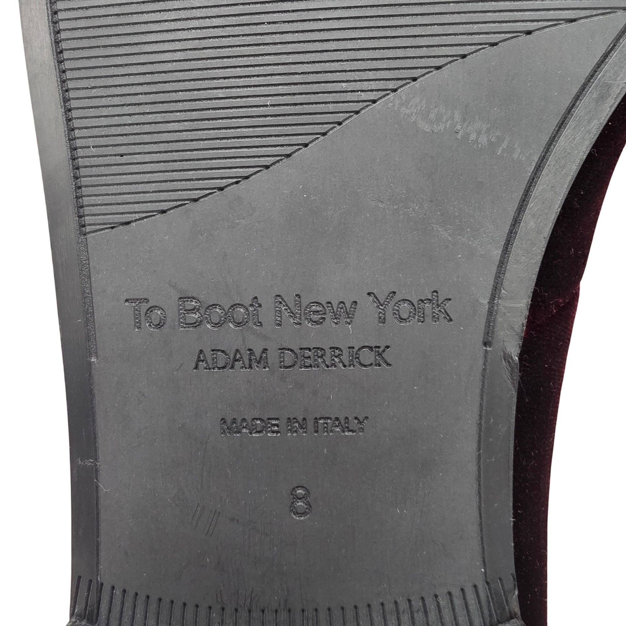 To Boot New York Italy To Boot Adam Derrick Mens 8M Garnet Red Velvet Dress S Size US 8 / EU 41 - 16 Thumbnail