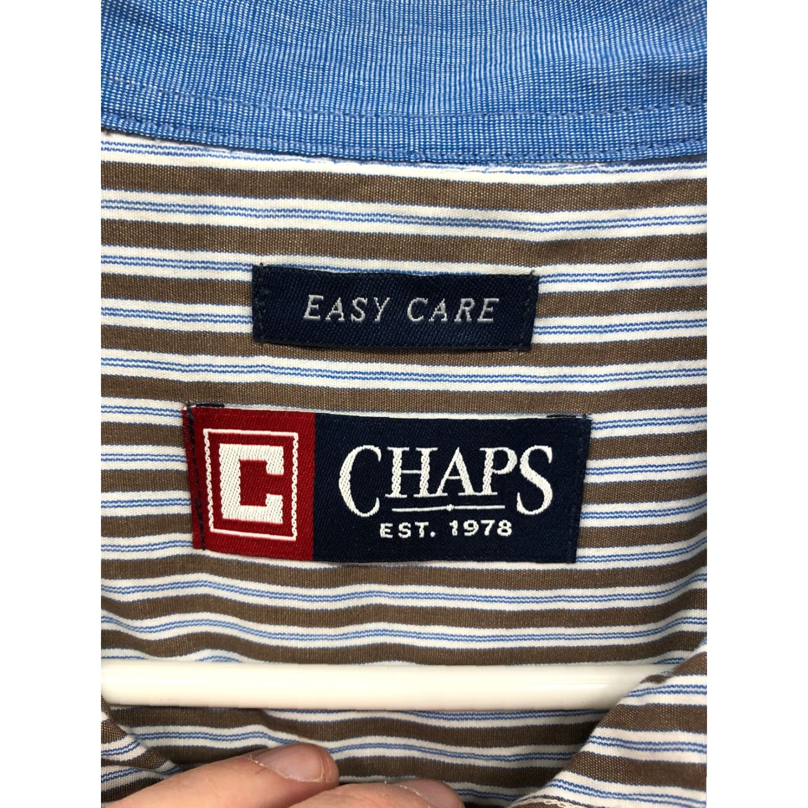 Chaps Chaps Shirt L Mens Brown Striped Long Sleeve Button-Down Collar Shirt Size US L / EU 52-54 / 3 - 7 Thumbnail