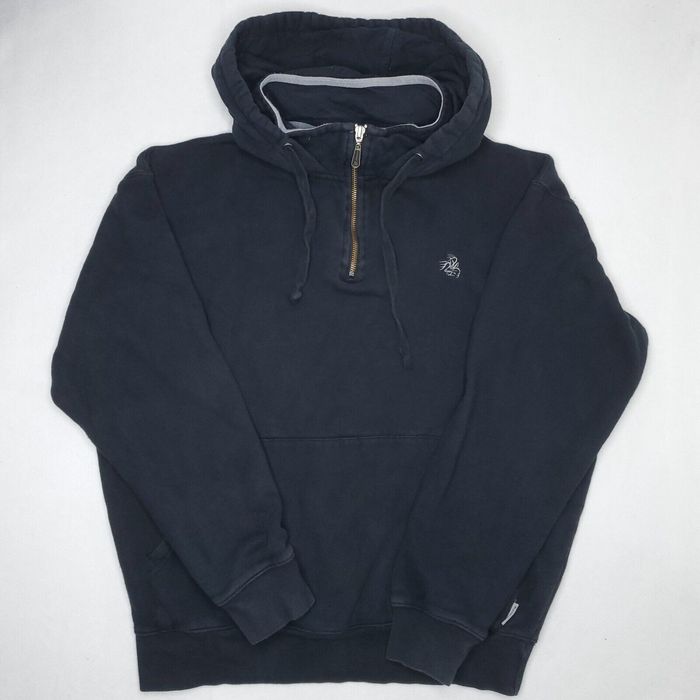 Vintage Legendary Whitetails Mens L Tough Buck 1/4 Zip Mock Neck Hoodie