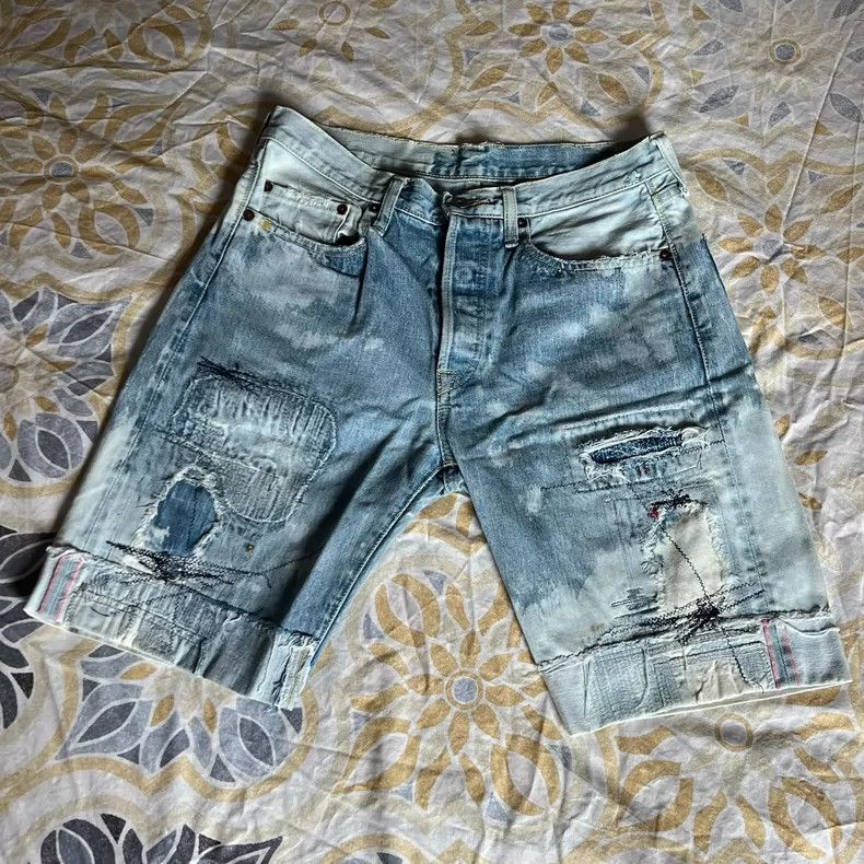 Kapital Kapital Distressed Denim Shorts Size 34 Size US 34 / EU 50 - 1 Thumbnail
