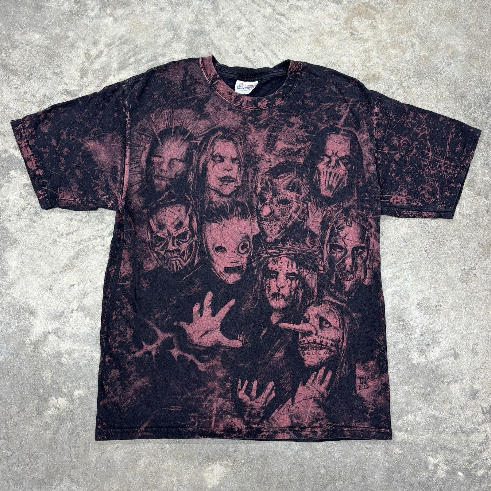 Hanes Y2K 2008 Slipknot All Hope Is Gone AOP Shirt Rare mediun Size US M / EU 48-50 / 2 - 1 Thumbnail