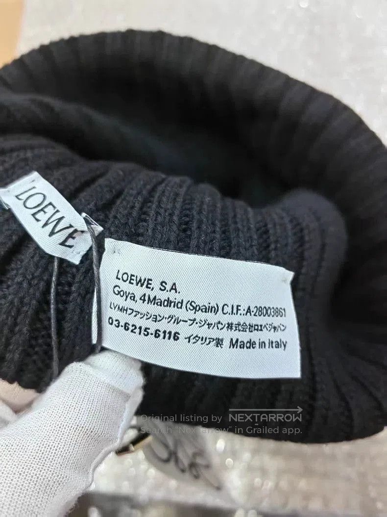 Loewe LOEWE Ribbed Wool Knit Beanie . Size ONE SIZE - 6 Thumbnail