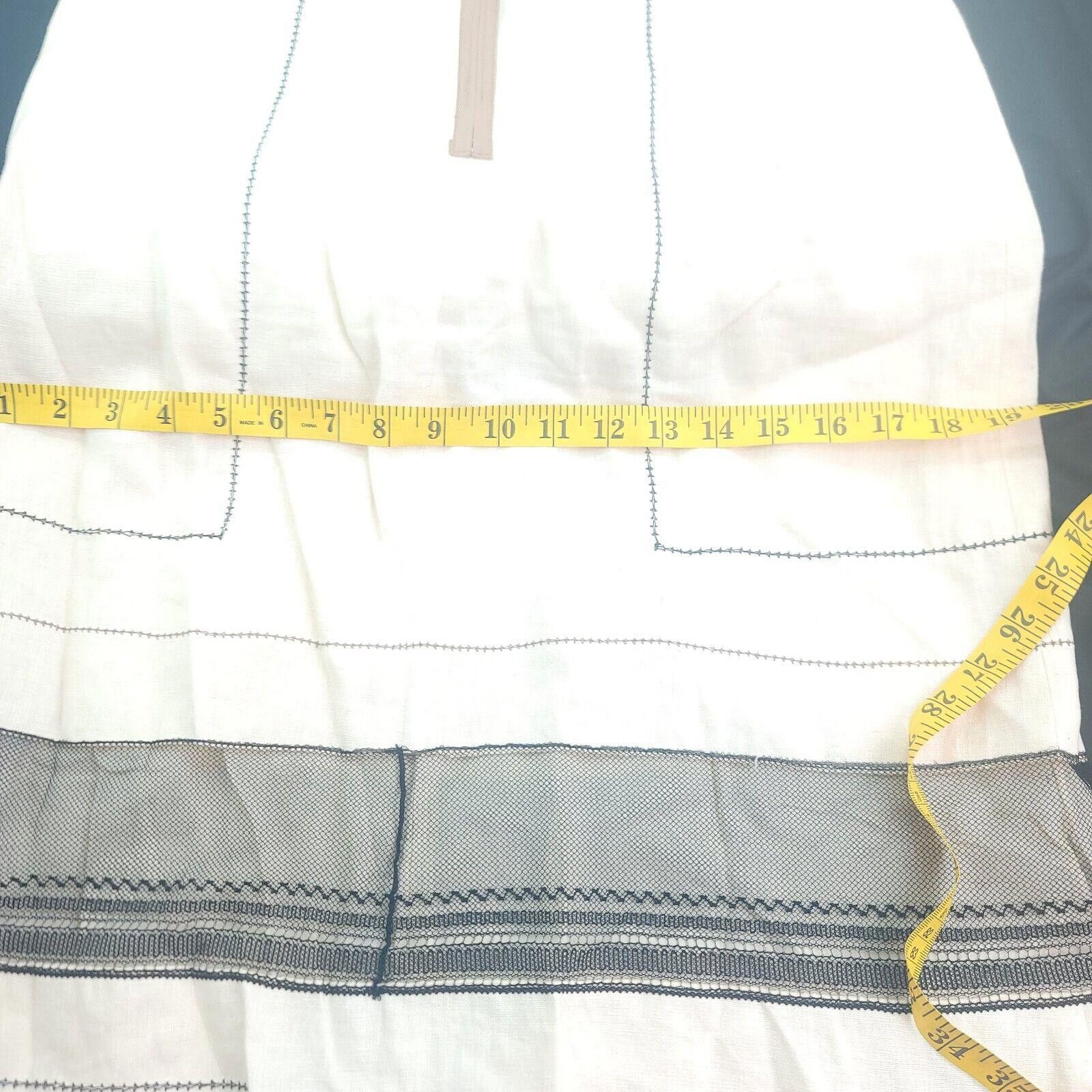 Designer Rozae Nichols Size Cream Black Pencil Skirt Size 28" / US 6 / IT 42 - 10 Thumbnail