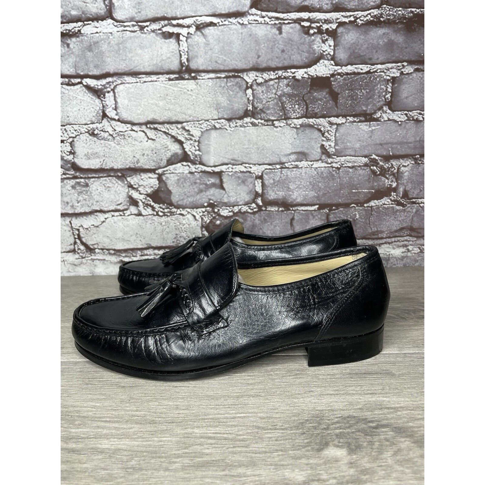 Nunn Bush Nunn Bush Black Leather Slip On Tassel Loafers Dress Shoes M Size US 7.5 / EU 40-41 - 2 Thumbnail