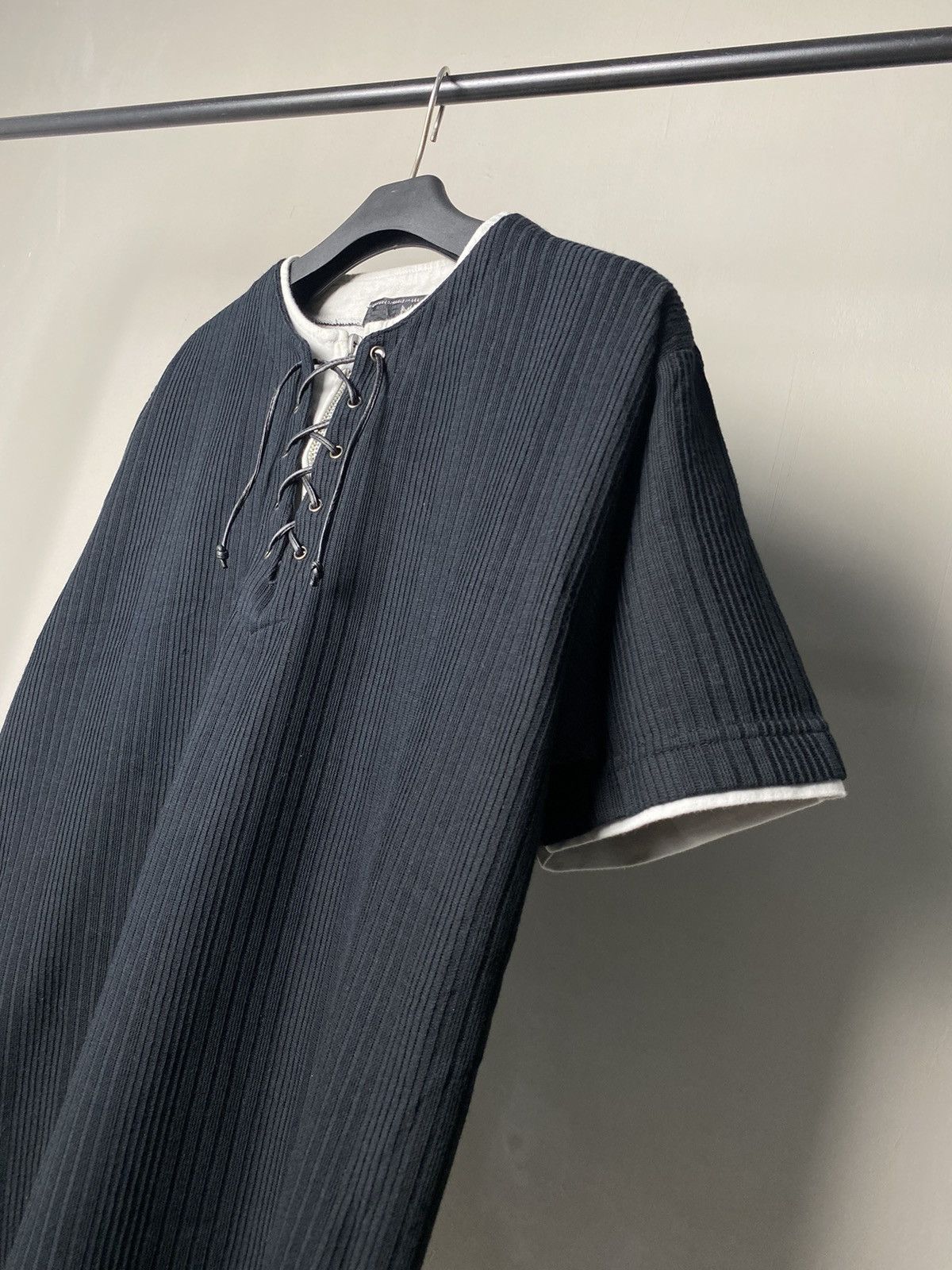 14th Addiction × KMRii × Yasuyuki Ishii MFE Double Layer Laces Up Tshirt Size US M / EU 48-50 / 2 - 4 Thumbnail