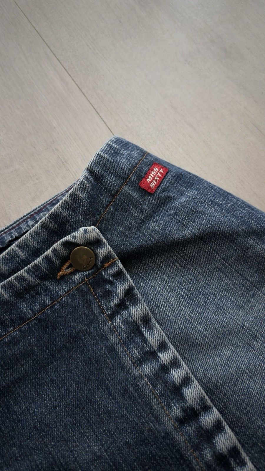 Miss Sixty vintage Miss sixty Bella Hadid wrap denim Mini skirt y2k Size 25" / US 0 / IT 36 - 5 Thumbnail
