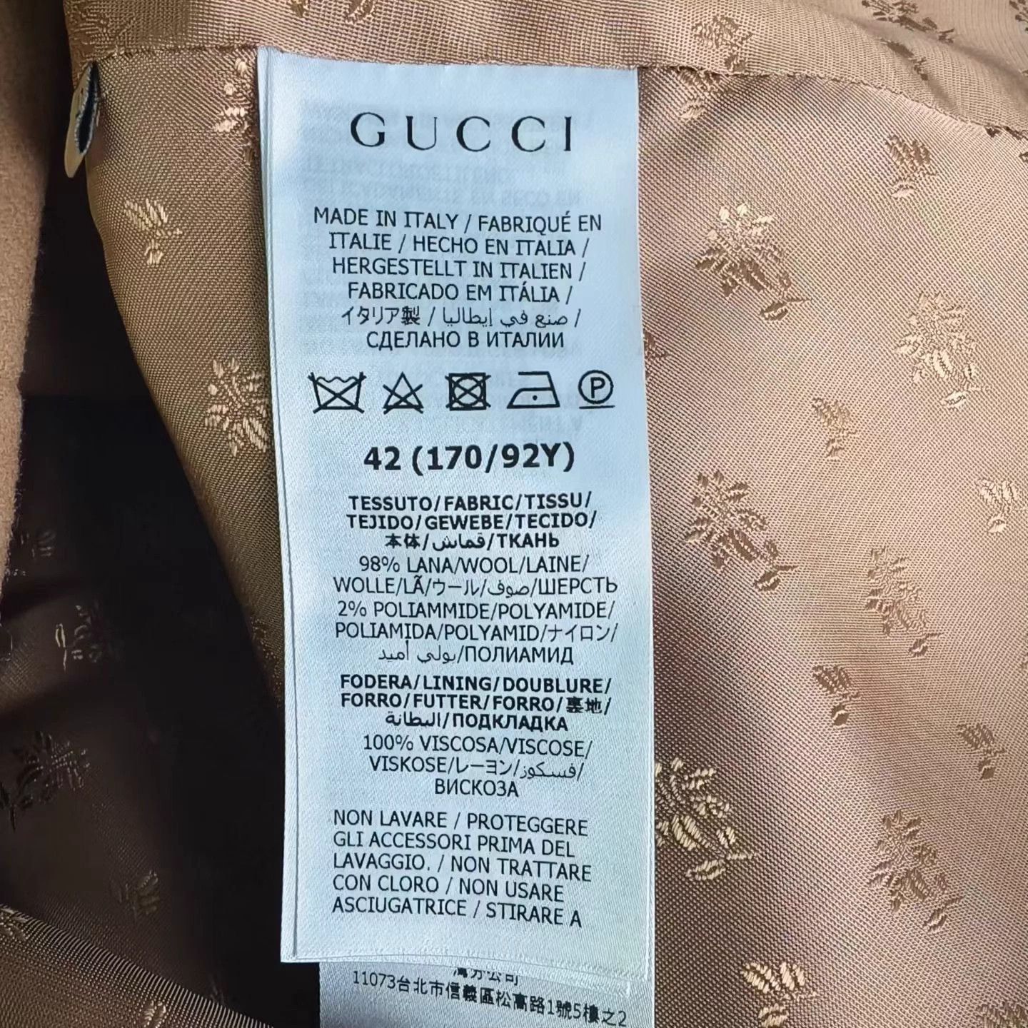 Gucci Gucci Gold Button Wool Logo Jacket MINT 42 Size M / US 6-8 / IT 42-44 - 4 Thumbnail