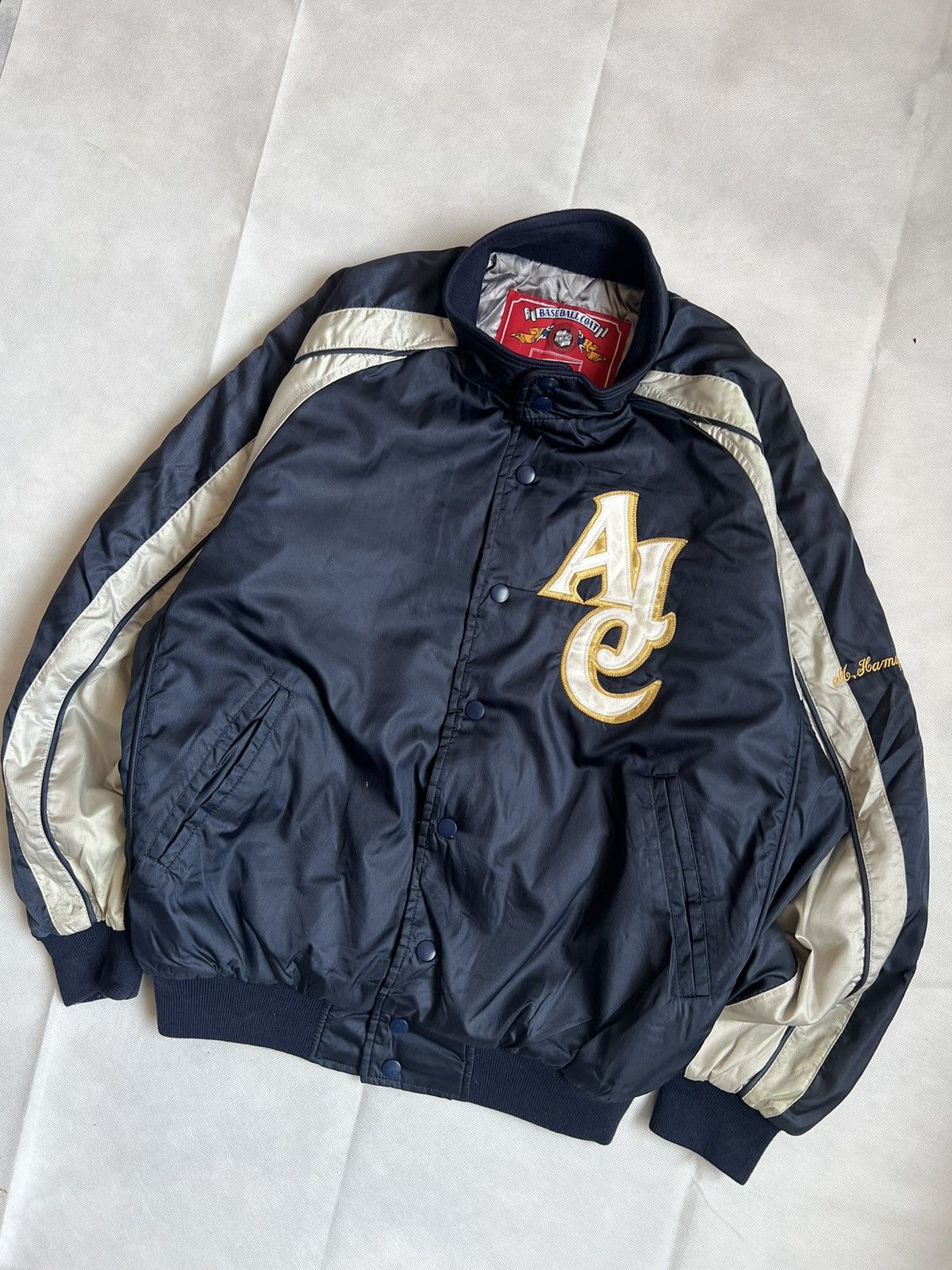 Japanese Brand Rawlings Vintage Baseball Jacket AJC Size US L / EU 52-54 / 3 - 4 Thumbnail