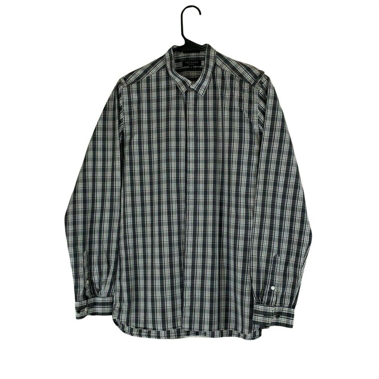 Ted Baker Ted Baker plaid long sleeves buttoned shirt size 3 - Small Size US S / EU 44-46 / 1 - 1 Thumbnail