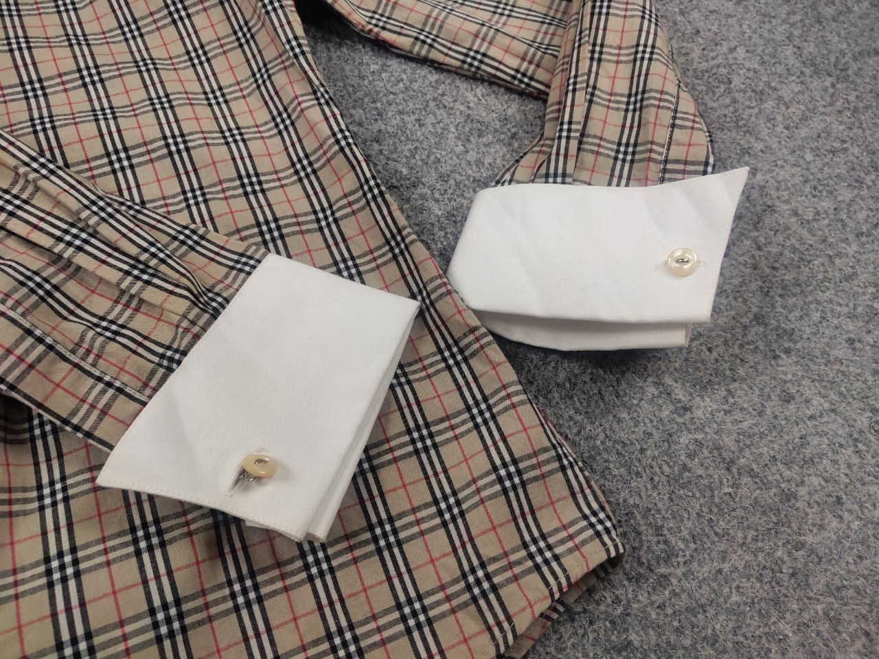 Burberry Vintage 90's Burberry Long Sleeve Nova-Check Shirt cufflinks Size M / US 6-8 / IT 42-44 - 9 Thumbnail