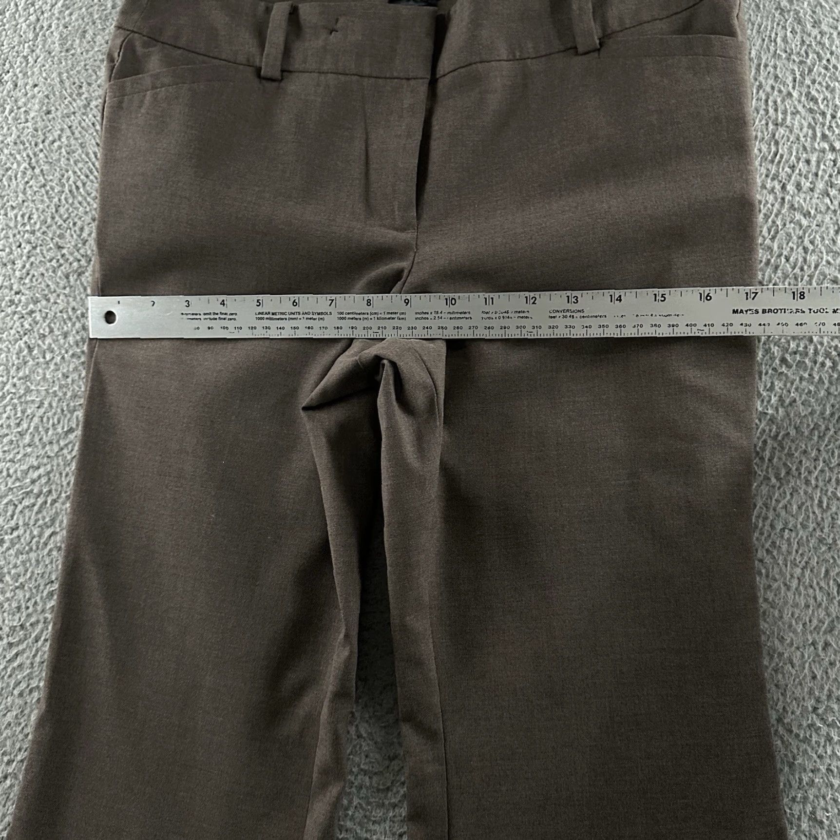 Ann Taylor Ann Taylor Womens Pants Brown 8P Petites Flared Career Work Polyester Blend Size 24" / US 00 / IT 34 - 7 Thumbnail