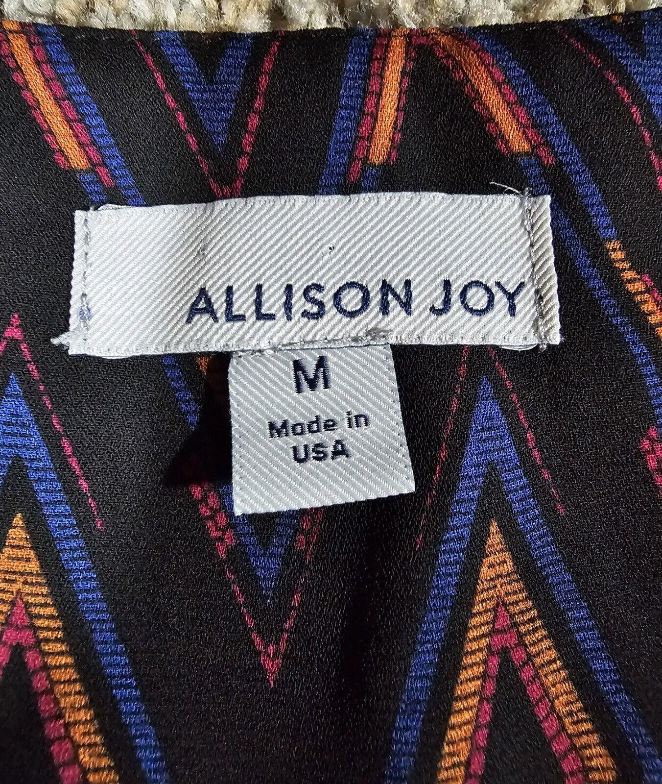 Designer Allison Joy geometric diamonds Medium vneck made in USA Size M / US 6-8 / IT 42-44 - 4 Thumbnail