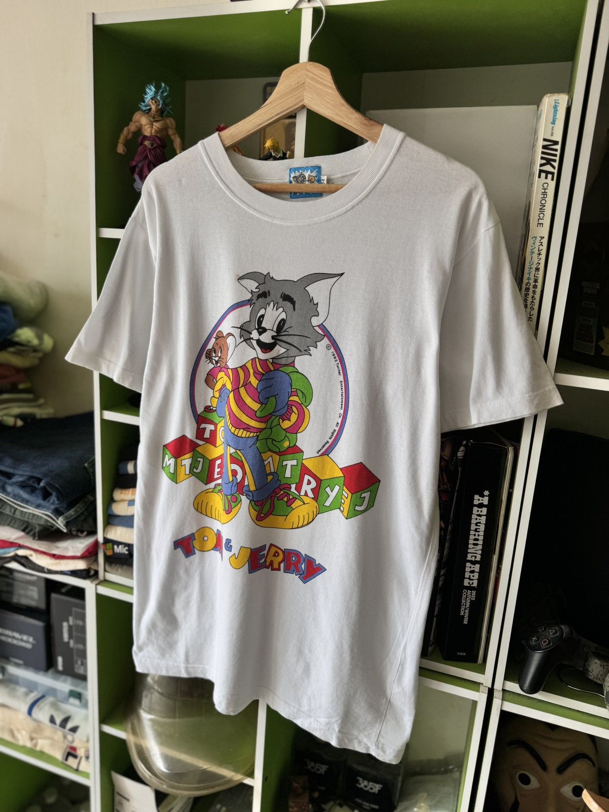 image of Anima x Cartoon Network Vintage Tom & Jerry Japan Release Tm1993 in White, Men's (Size Medium)