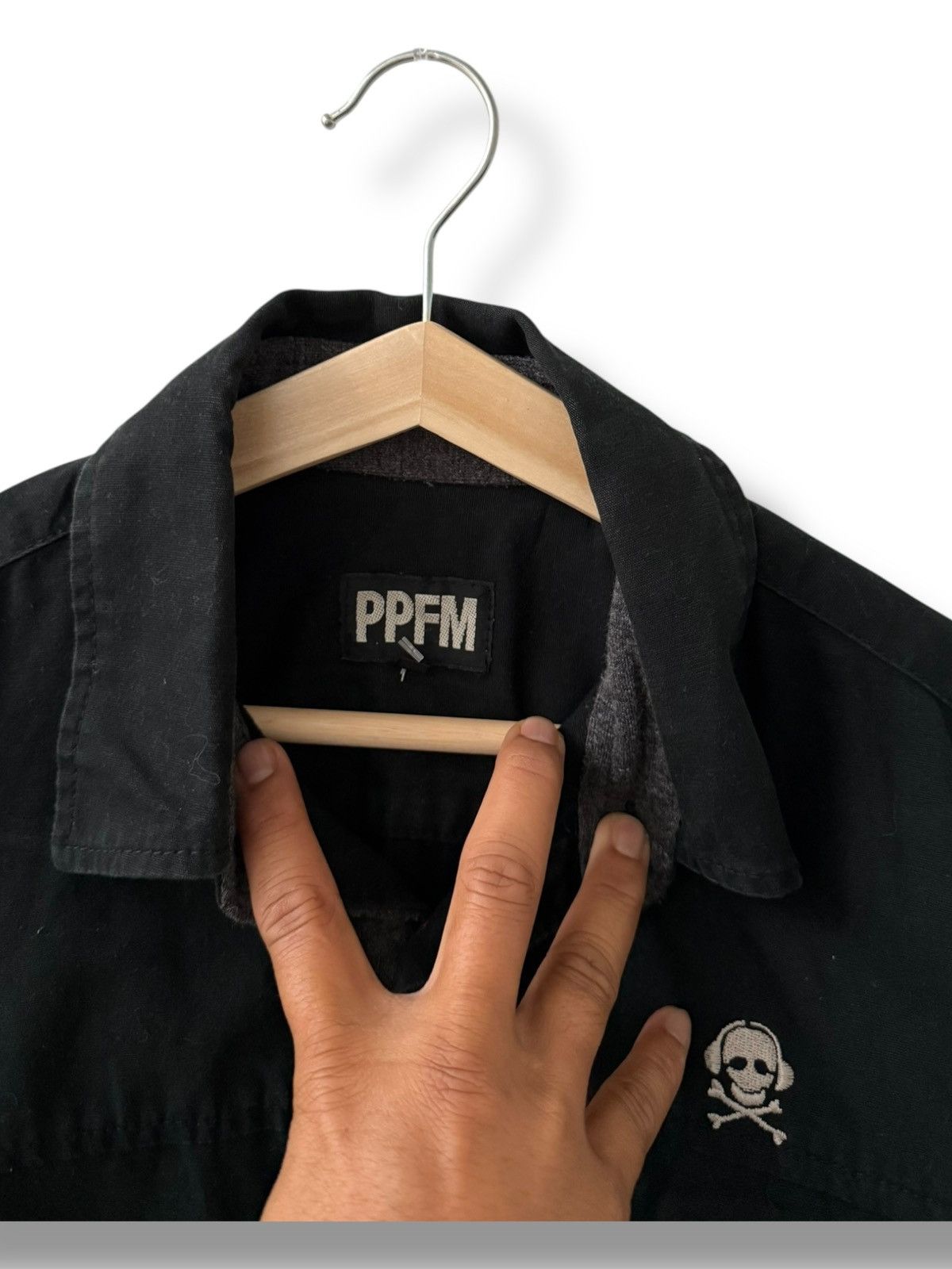 PPFM PPFM SKULL SINGLE POCKET JAPANESE BRAND SHIRT BUTTONS UP Size US L / EU 52-54 / 3 - 9 Thumbnail