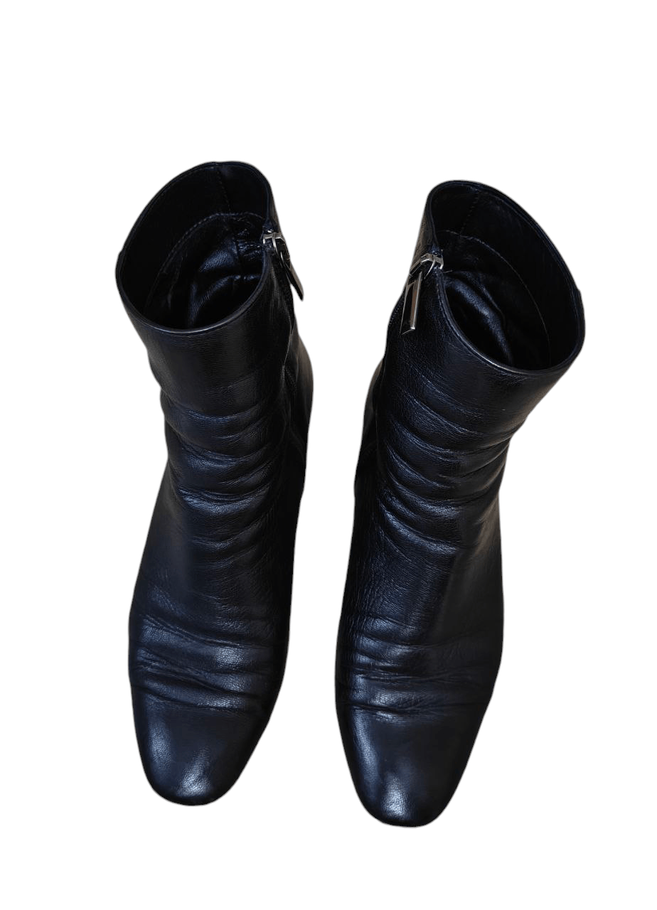 Genuine Leather Italian True Leather Boots, Opti Zipper Size US 8 / IT 38 - 3 Thumbnail